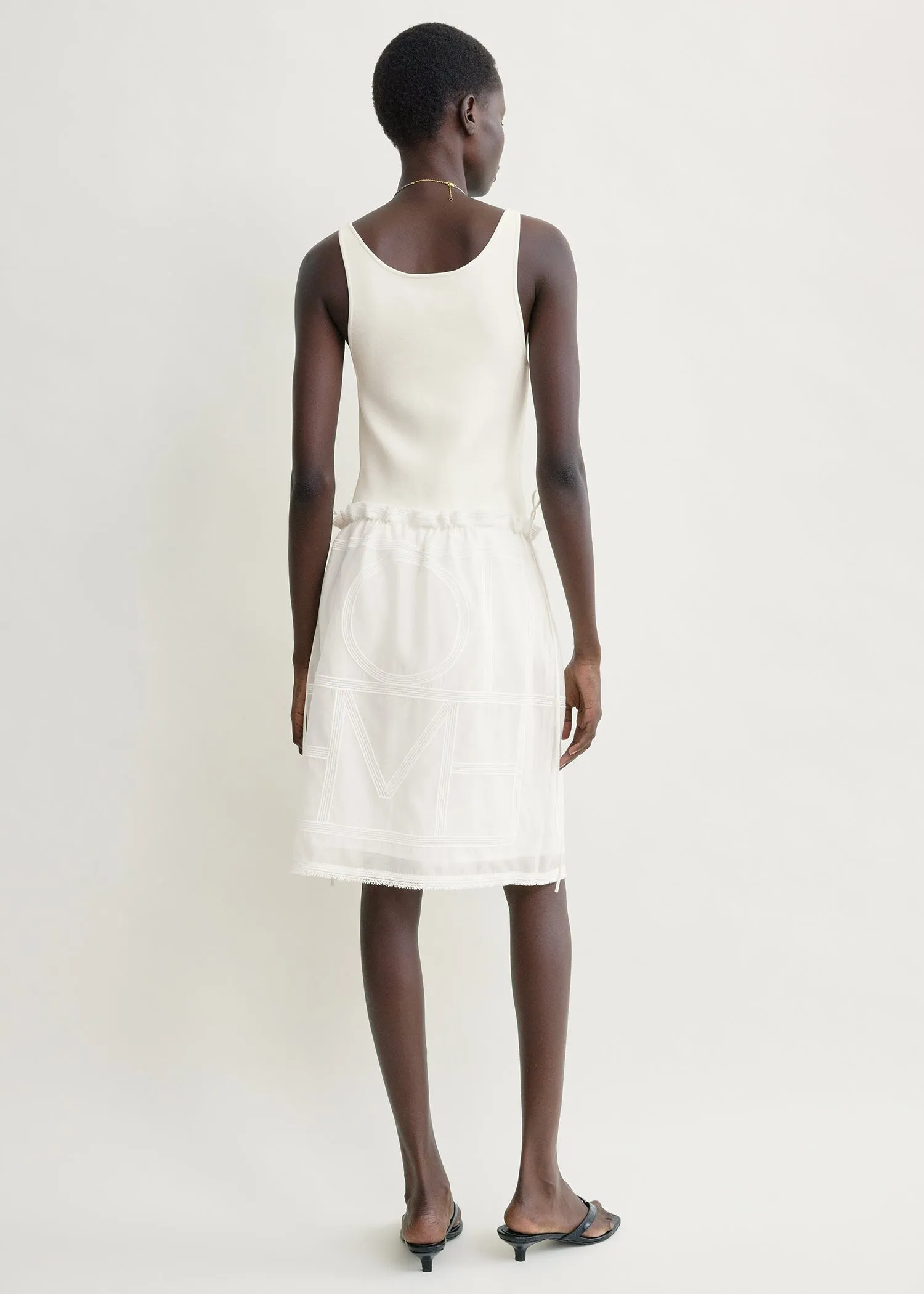 Monogram mini skirt white sold by Toteme product image thumbnail 3