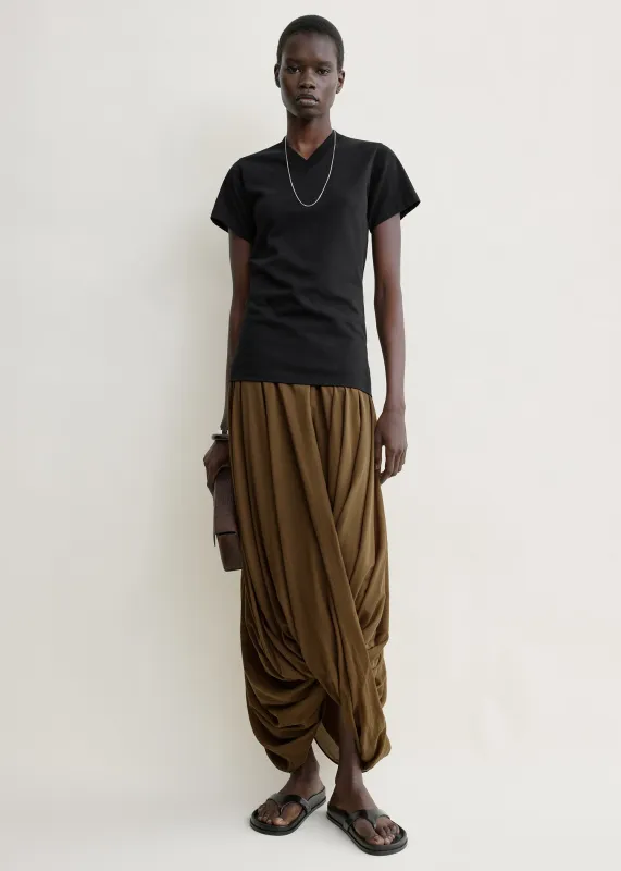 Cocoon skirt walnut made by Toteme