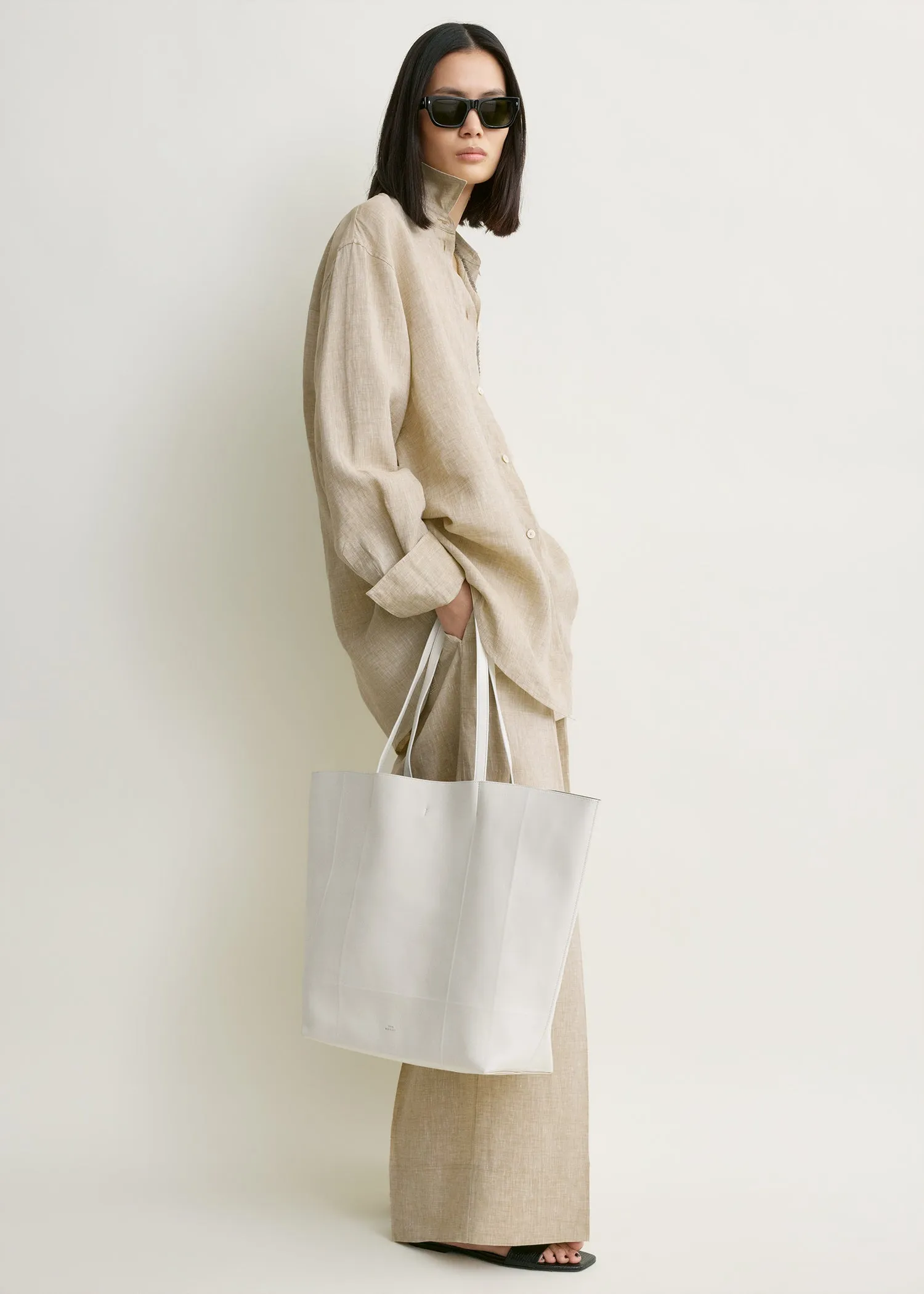 Oversized summer shirt natural sold by Toteme product image thumbnail 2