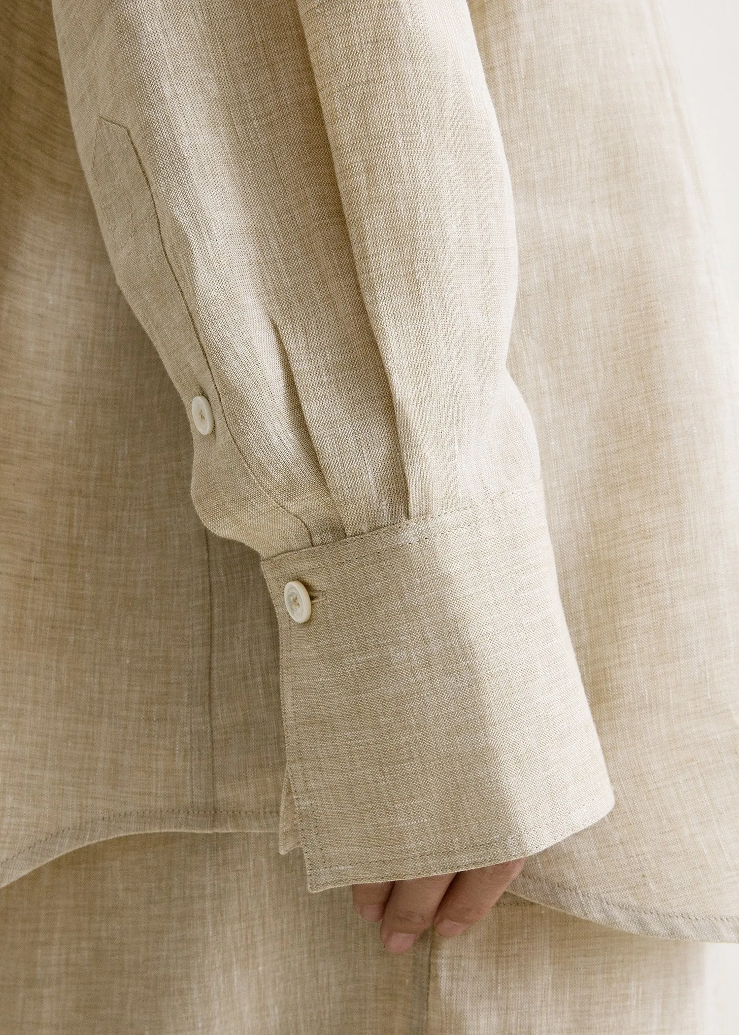 Oversized summer shirt natural sold by Toteme product image thumbnail 5