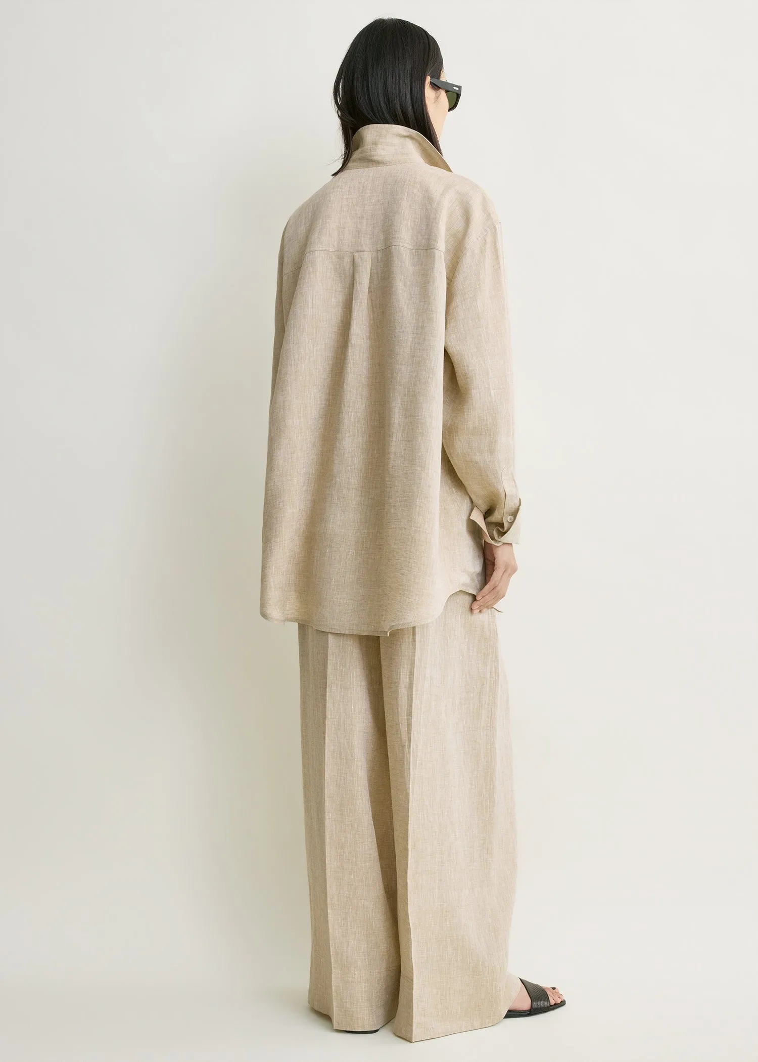 Oversized summer shirt natural sold by Toteme product image thumbnail 3