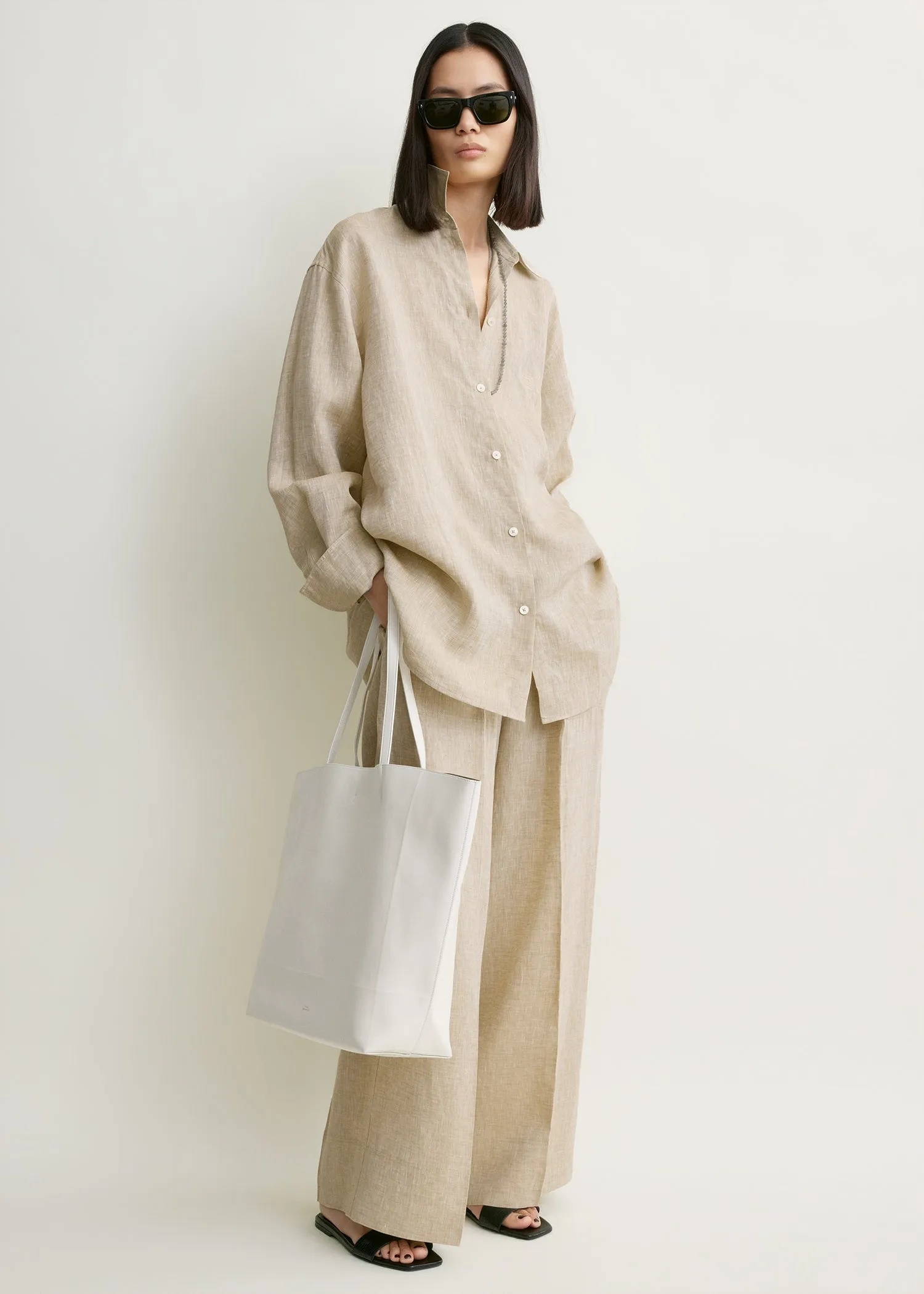 Oversized summer shirt natural sold by Toteme