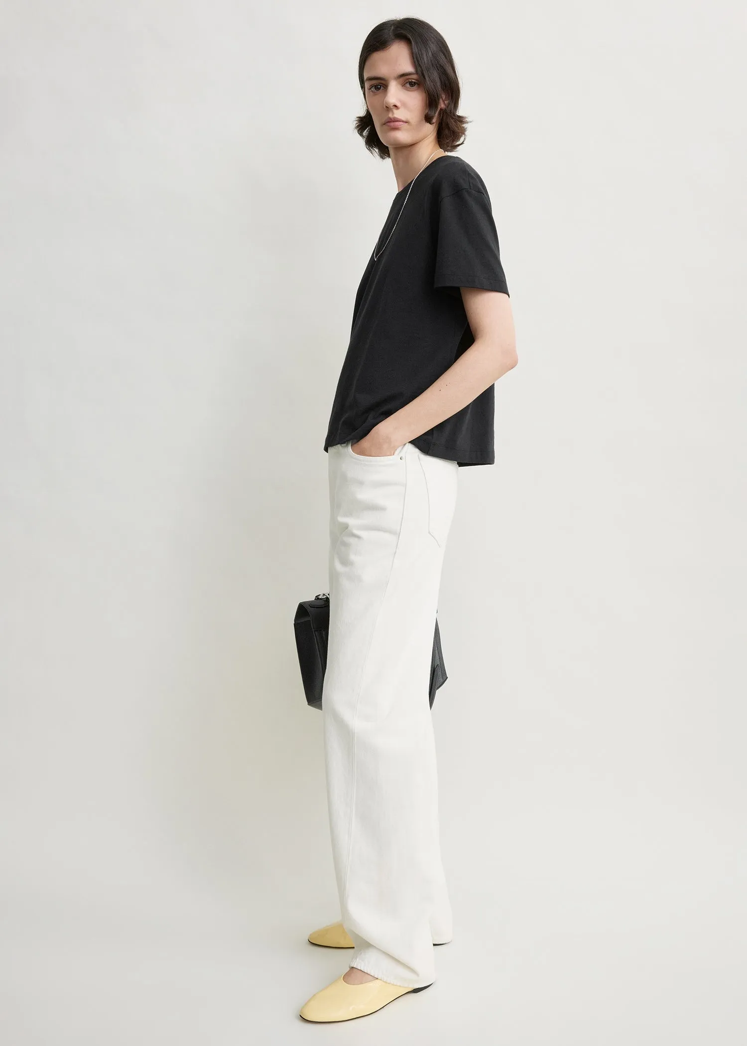 Classic embroidered tee black sold by Toteme product image thumbnail 2