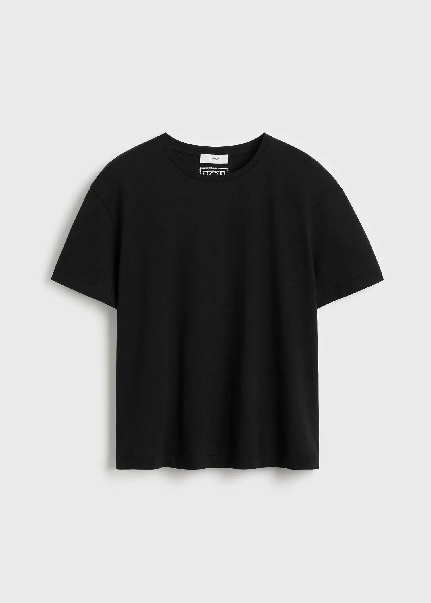 Classic embroidered tee black sold by Toteme product image thumbnail 5