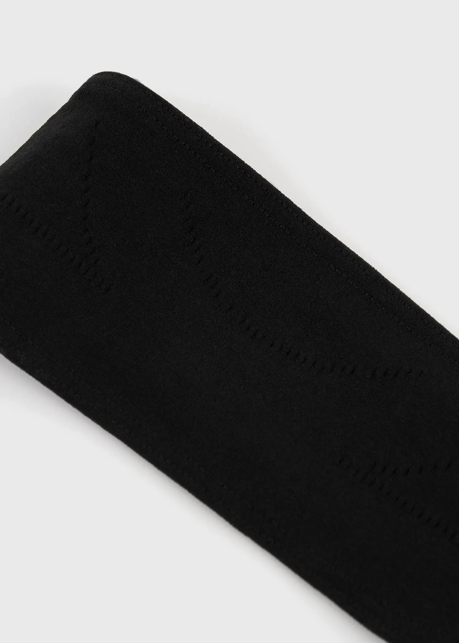 Pointelle monogram headband washed black sold by Toteme product image thumbnail 4