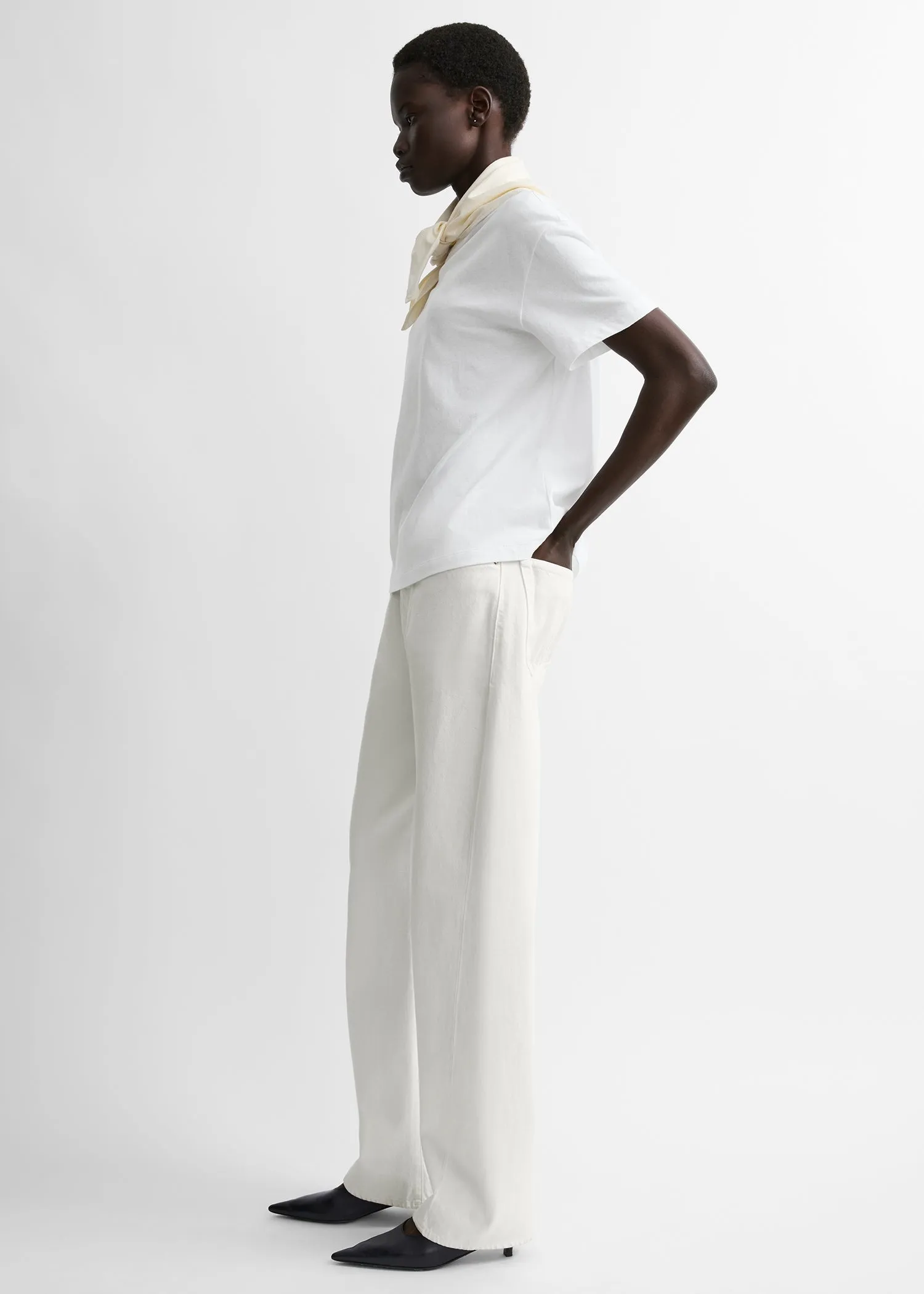 Scarf tee white/ecru sold by Toteme product image thumbnail 2