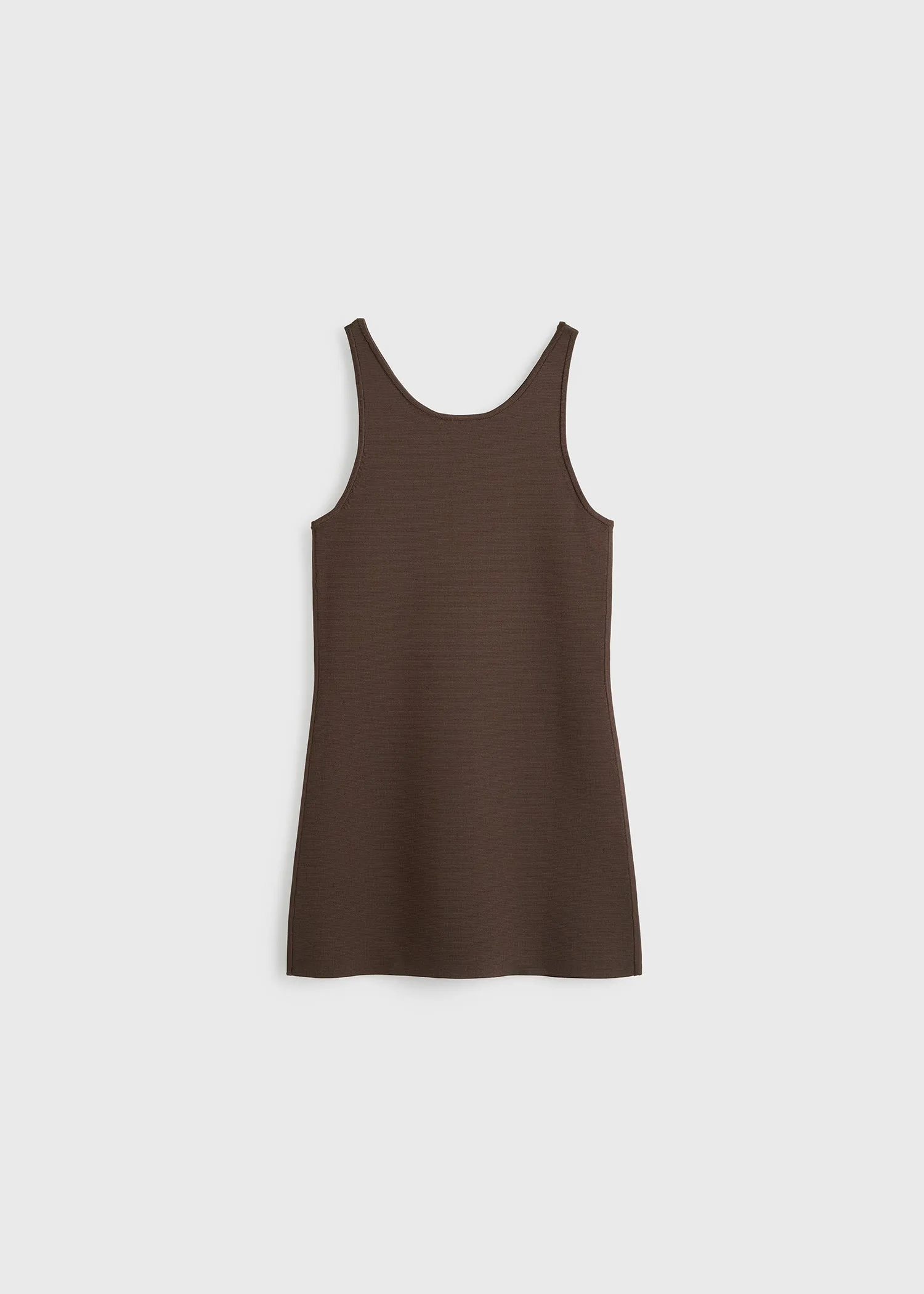 Classic compact knit tank walnut sold by Toteme product image thumbnail 4