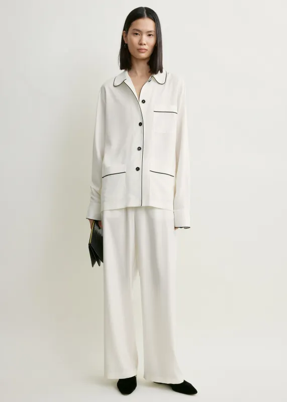 Piped pj top off-white made by Toteme