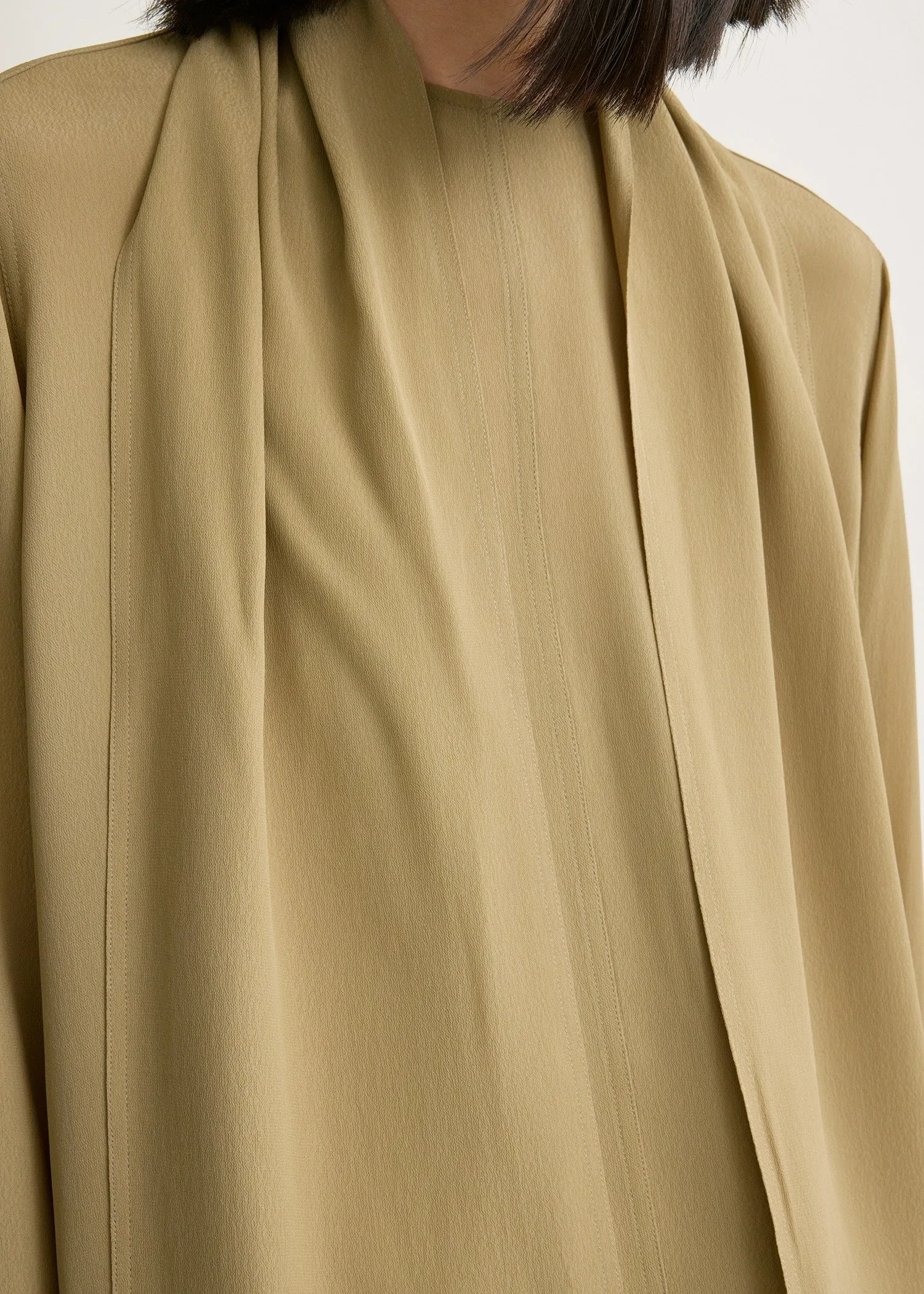 Draped scarf blouse desert sold by Toteme product image thumbnail 5