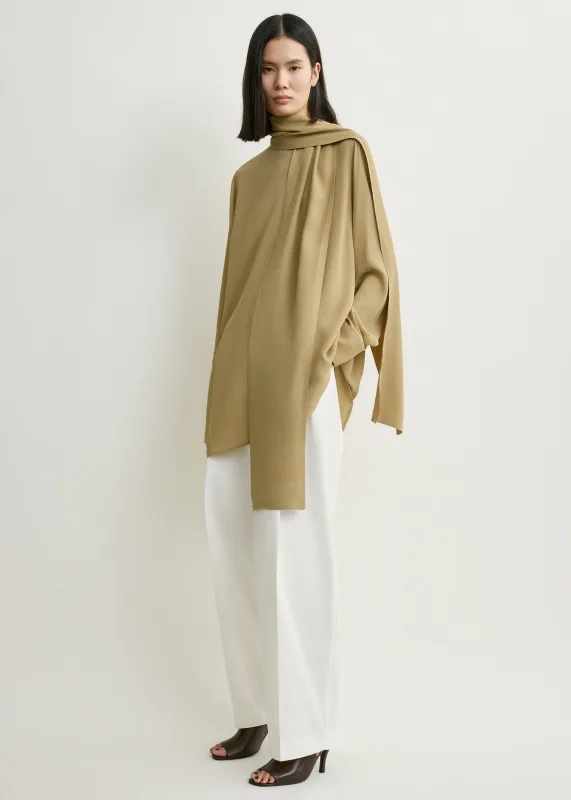 Draped scarf blouse desert made by Toteme