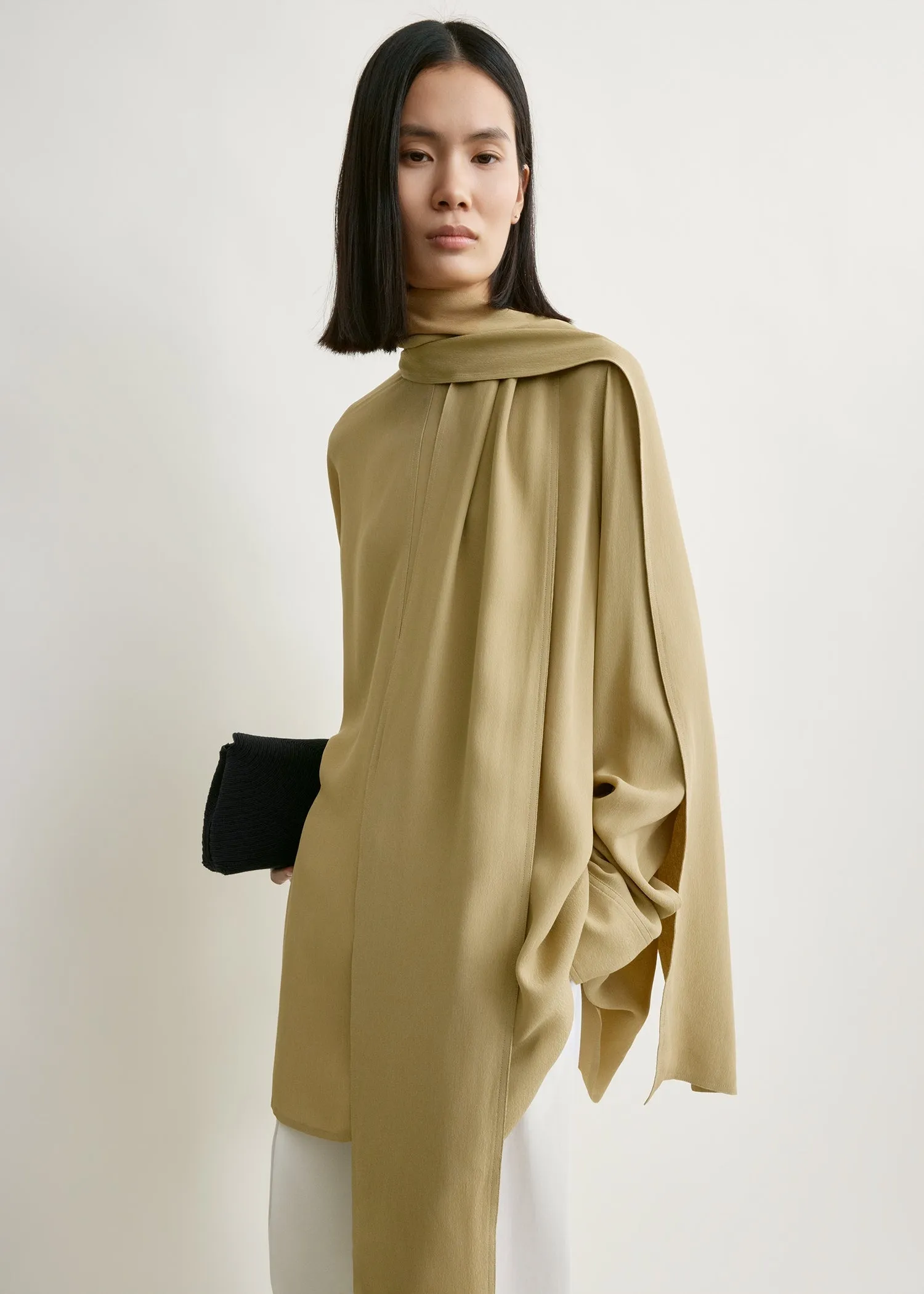 Draped scarf blouse desert sold by Toteme product image thumbnail 4