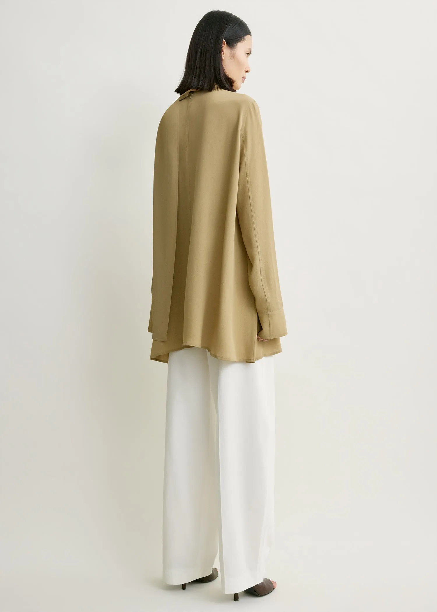 Draped scarf blouse desert sold by Toteme product image thumbnail 3