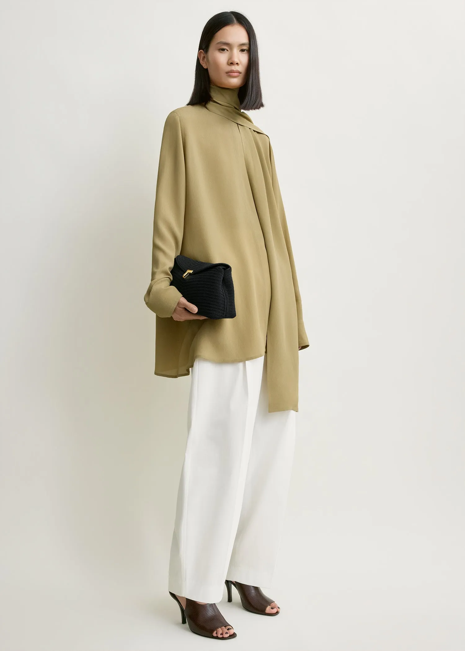 Draped scarf blouse desert sold by Toteme product image thumbnail 2