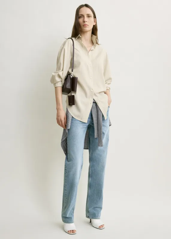 Oversized striped shirt yellow/sky made by Toteme