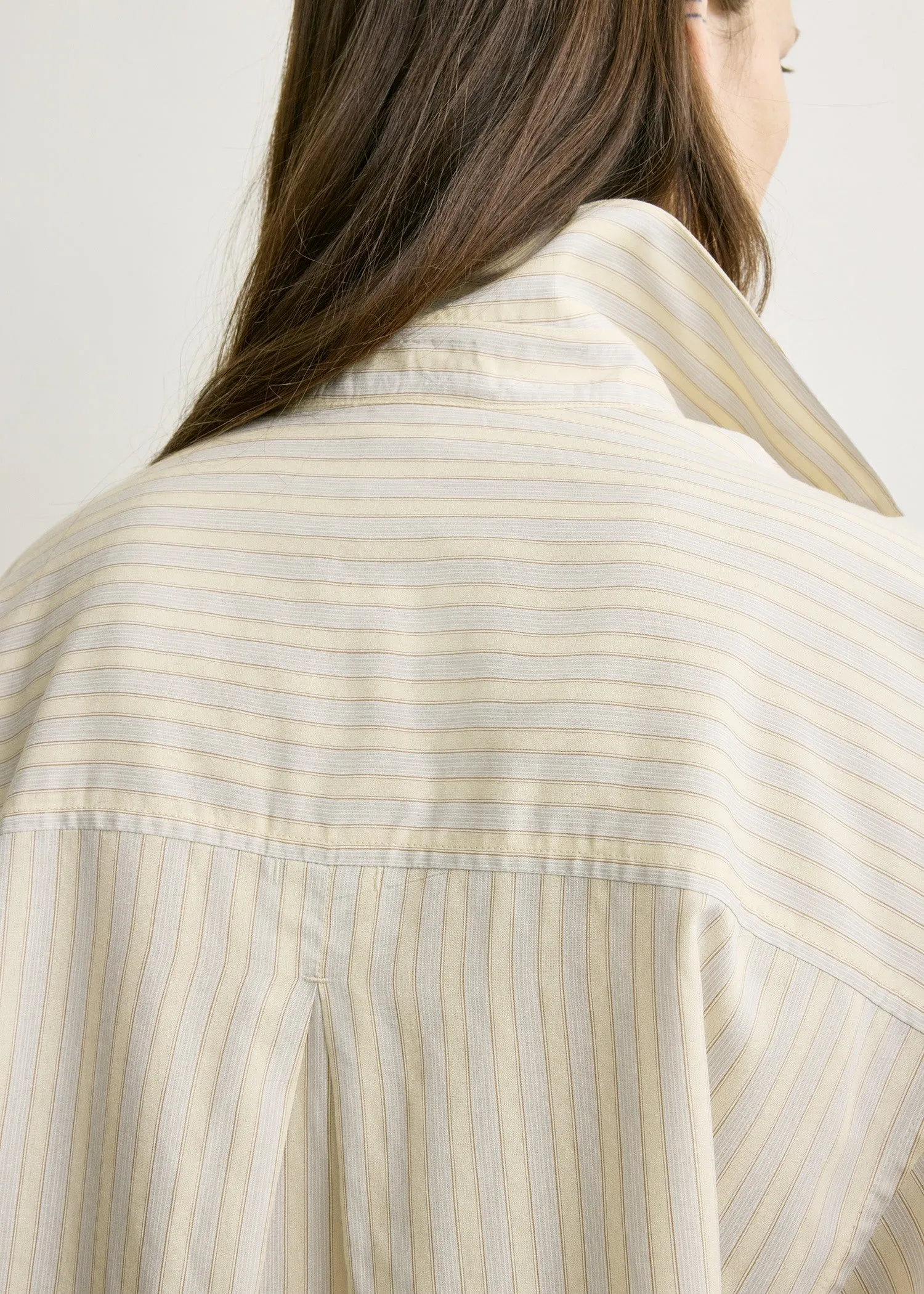 Oversized striped shirt yellow/sky sold by Toteme product image thumbnail 5
