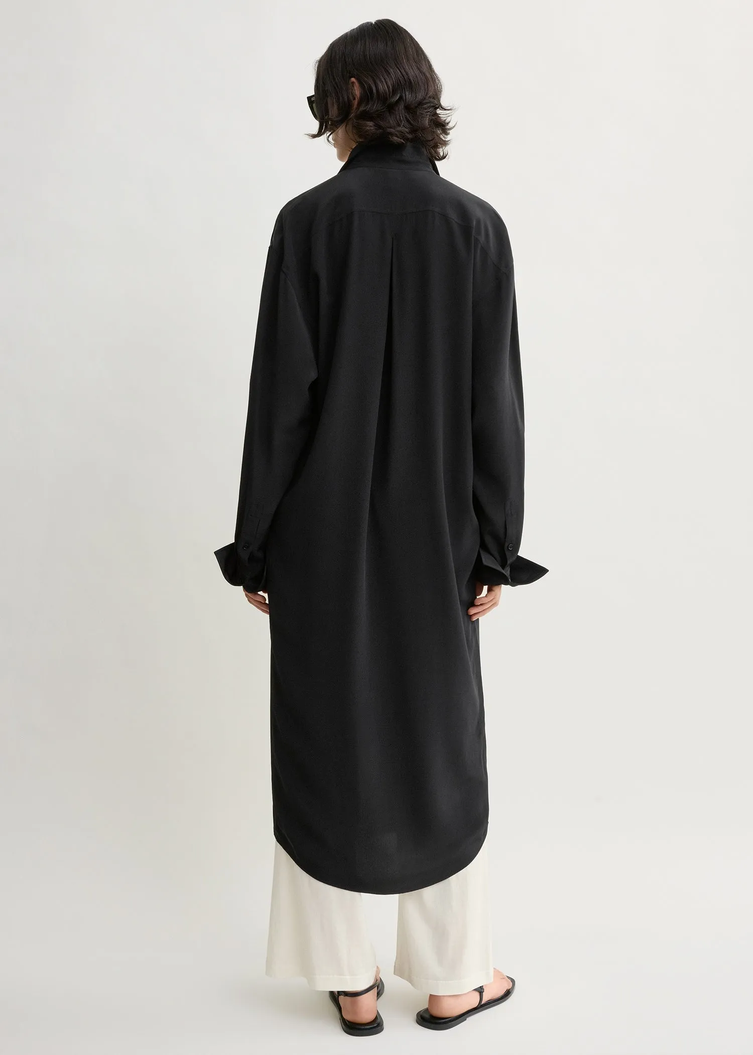 Silk shirtdress black sold by Toteme product image thumbnail 3