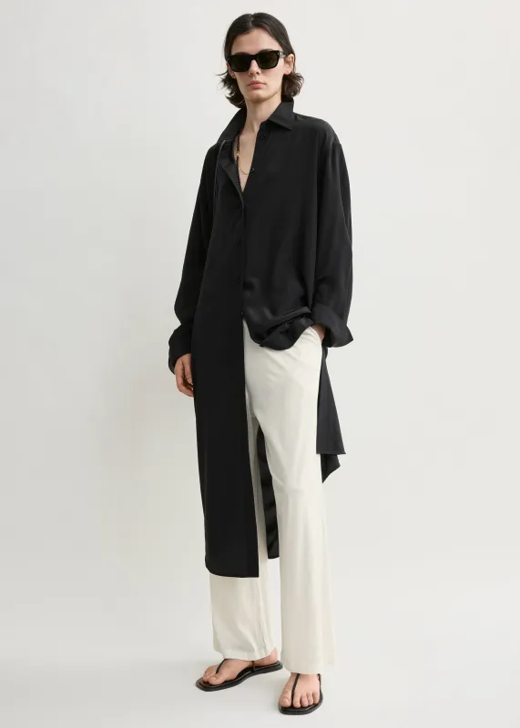 Silk shirtdress black made by Toteme