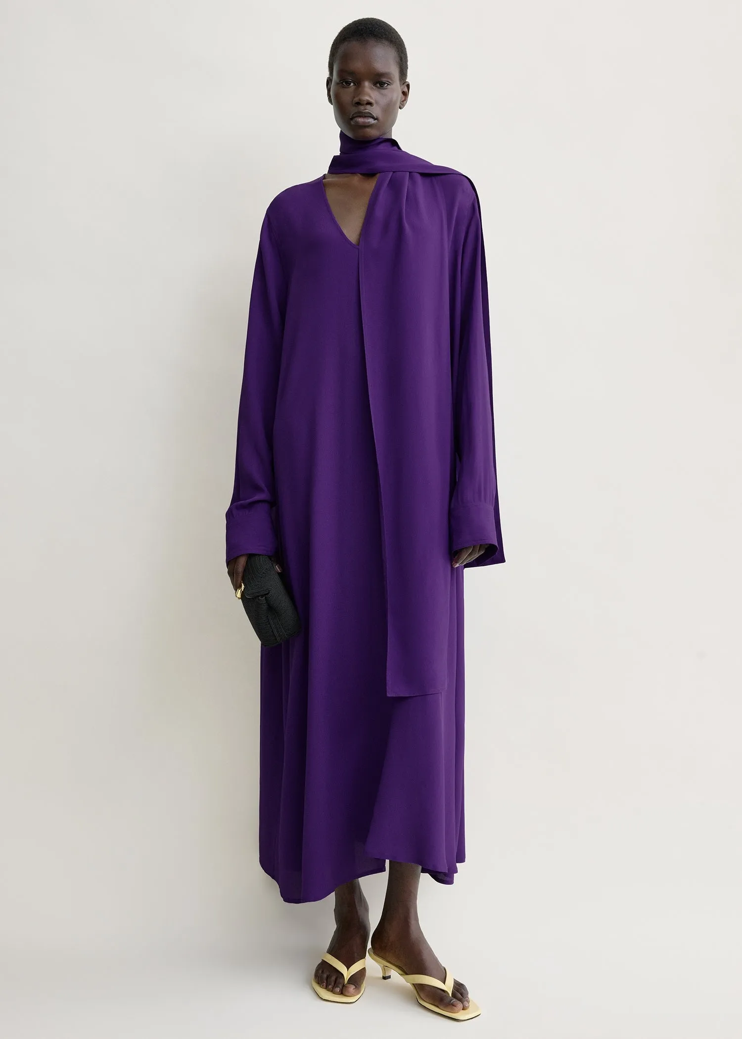 Rounded neckline dress amethyst sold by Toteme product image thumbnail 2