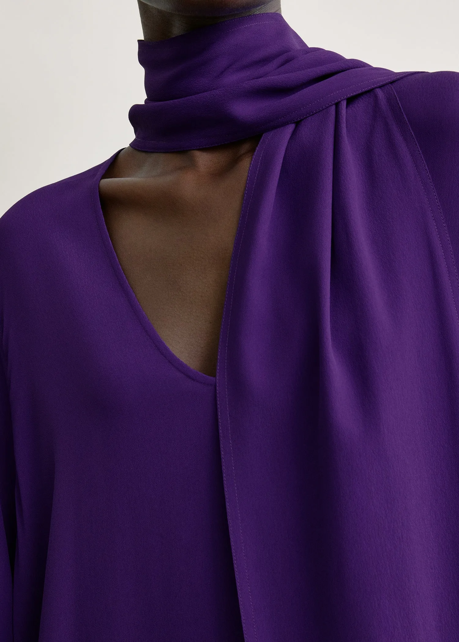 Rounded neckline dress amethyst sold by Toteme product image thumbnail 5