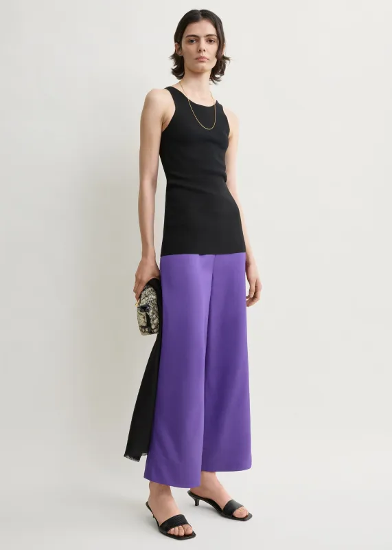 Fluid satin trousers violet made by Toteme