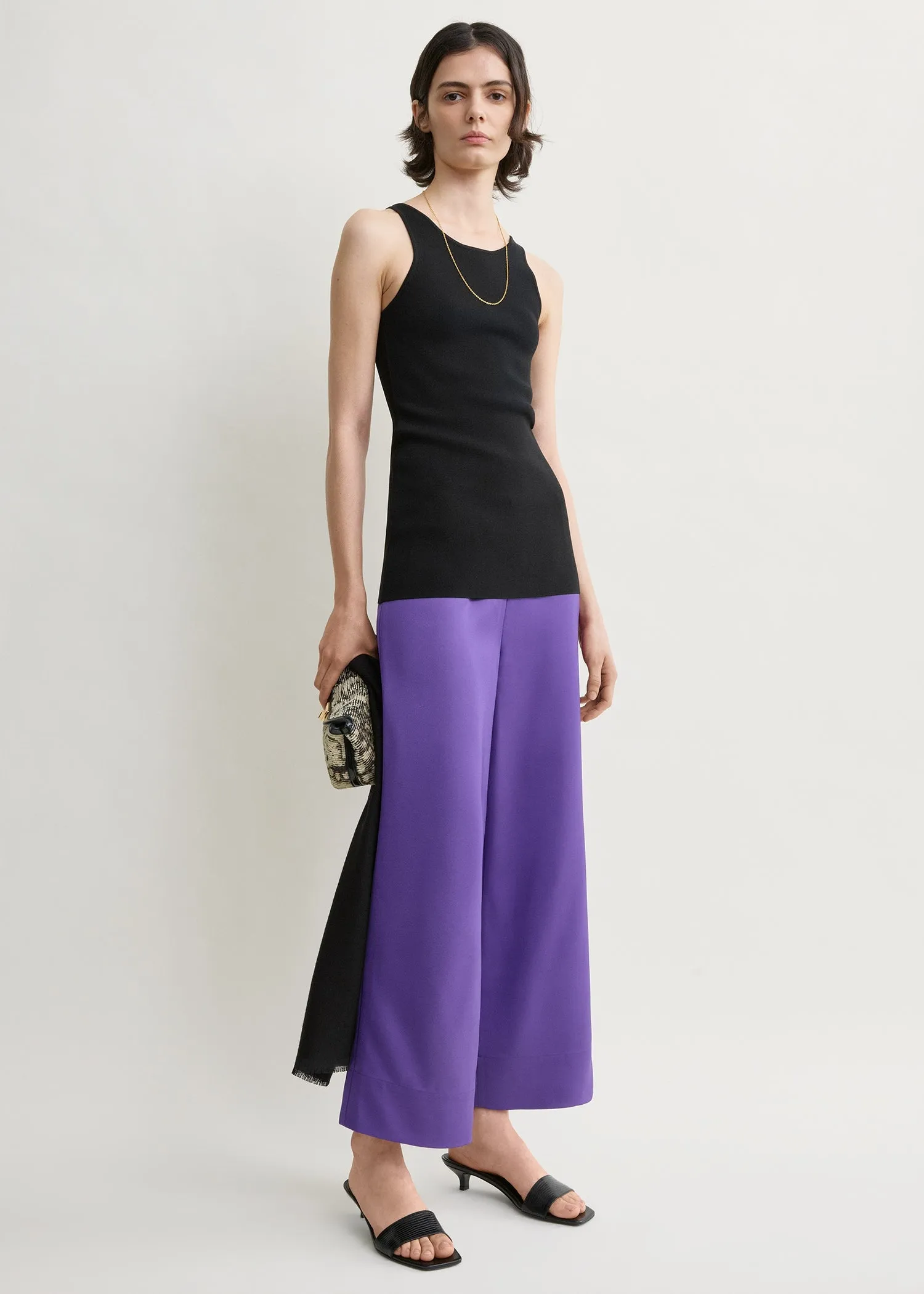 Fluid satin trousers violet sold by Toteme
