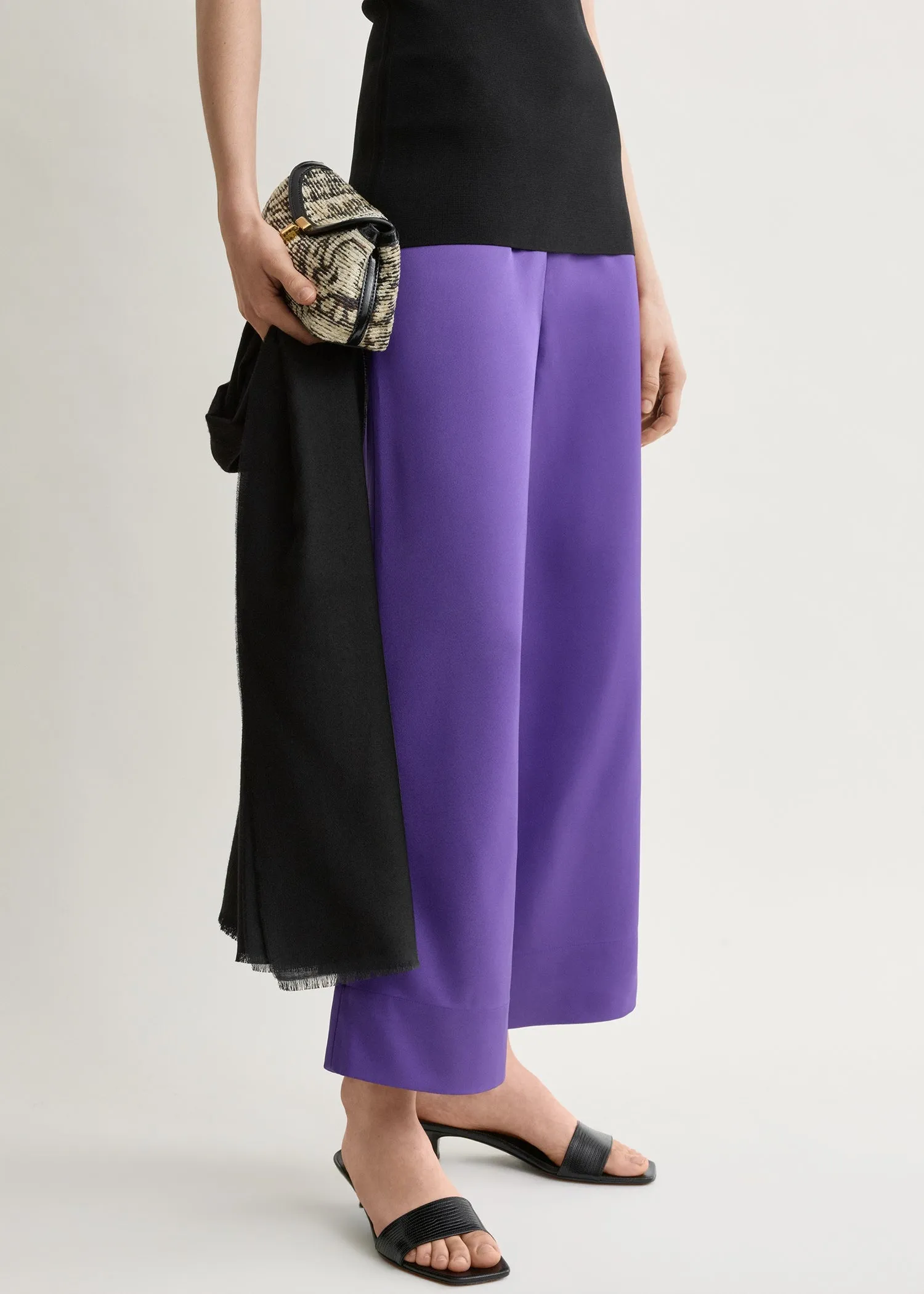 Fluid satin trousers violet sold by Toteme product image thumbnail 4
