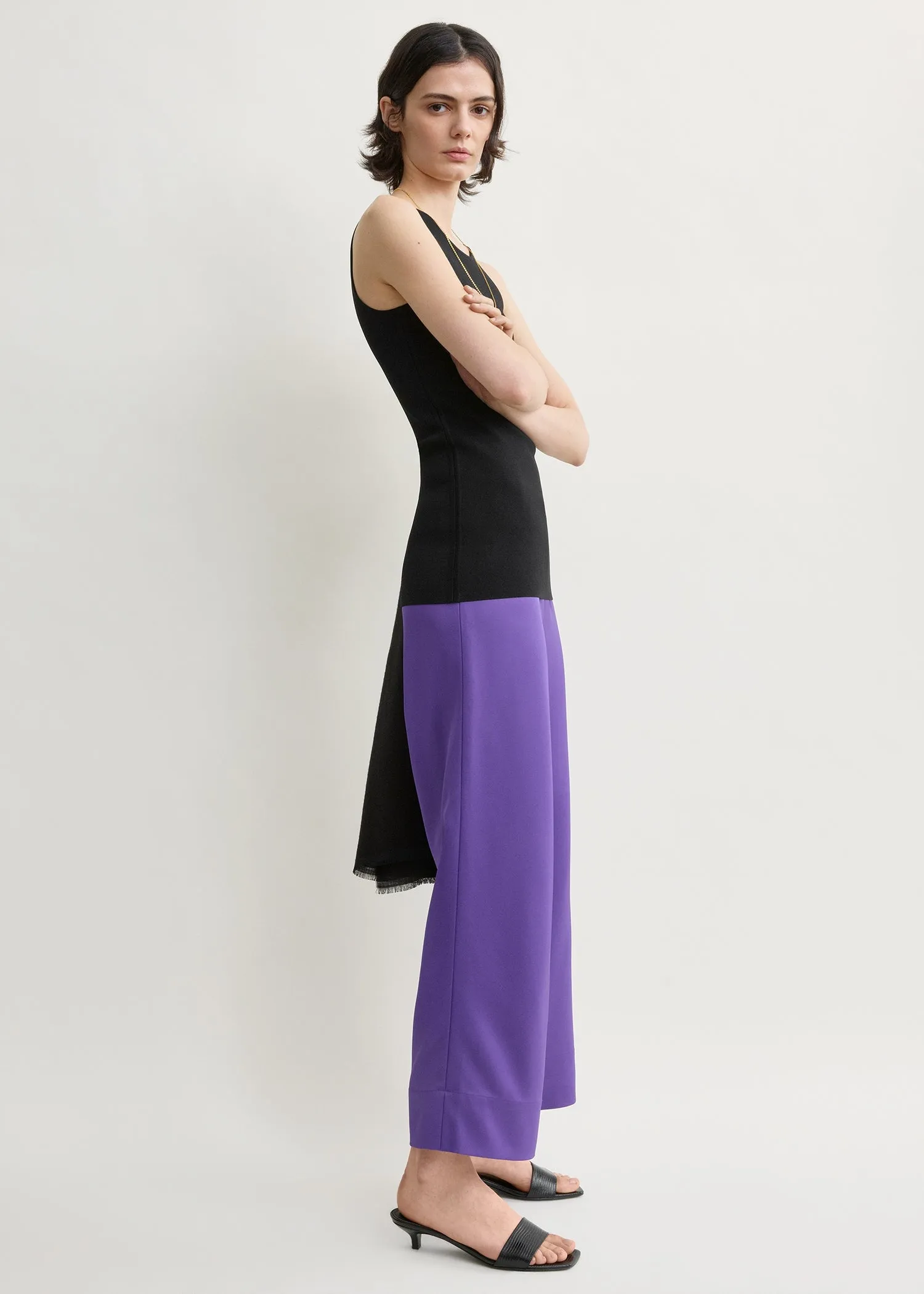 Fluid satin trousers violet sold by Toteme product image thumbnail 2