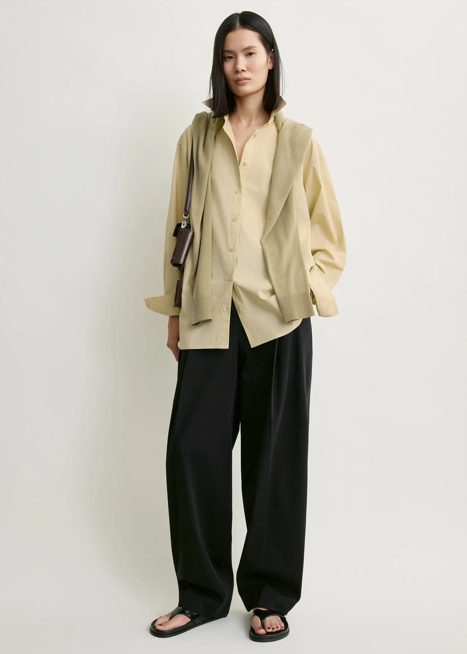 Classic tumbled shirt peanut sold by Toteme