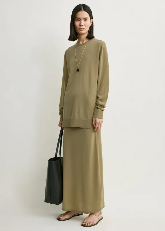 Long-sleeve tee knit desert made by Toteme