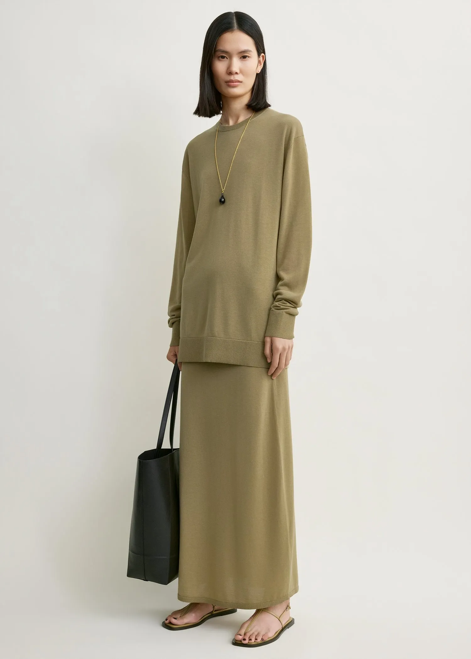Long-sleeve tee knit desert sold by Toteme