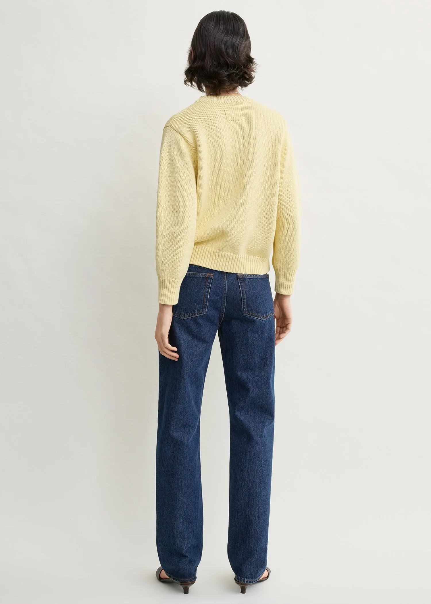 Oversized crew knit buttercup sold by Toteme product image thumbnail 3