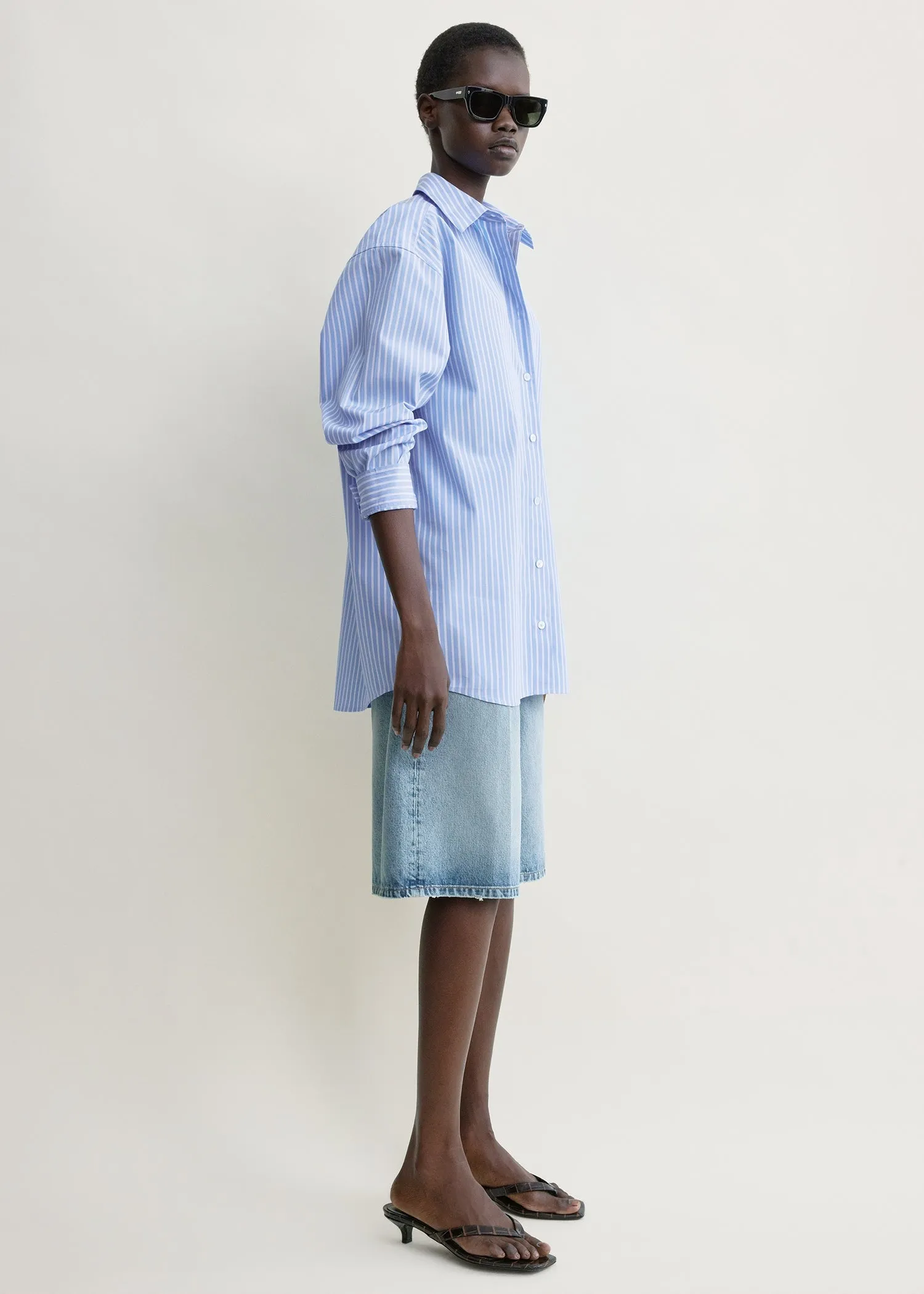 Classic stripe shirt blue/white sold by Toteme product image thumbnail 2