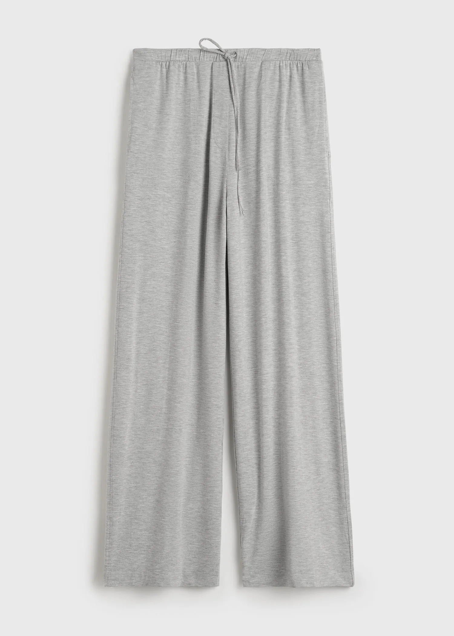Jersey drawstring trousers pale grey mélange sold by Toteme product image thumbnail 5