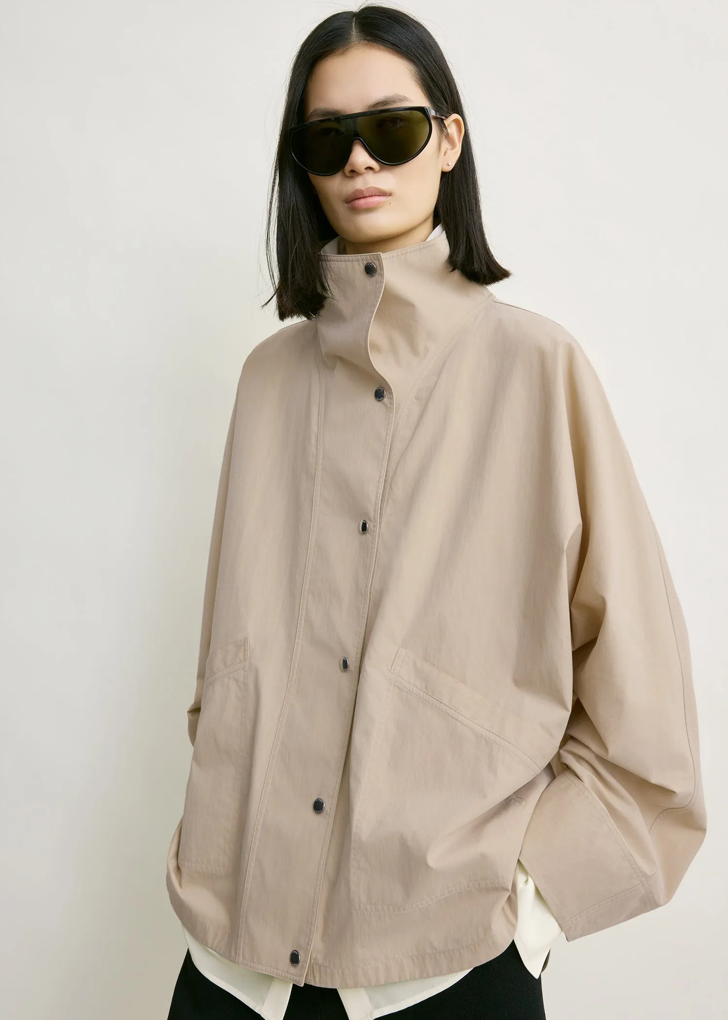 Summer parachute jacket overcast beige sold by Toteme product image thumbnail 4