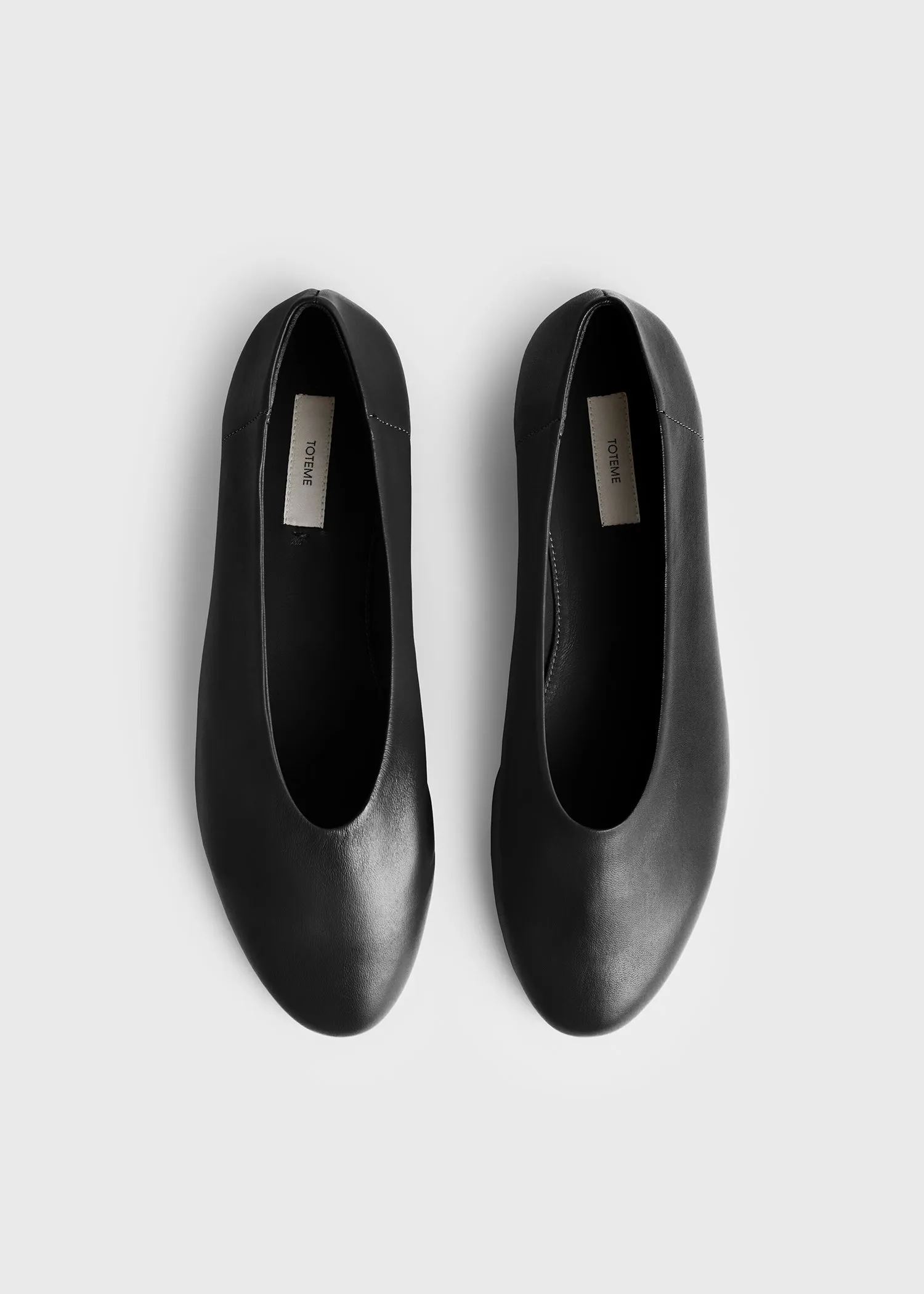 Slip nappa ballerinas black sold by Toteme product image thumbnail 5