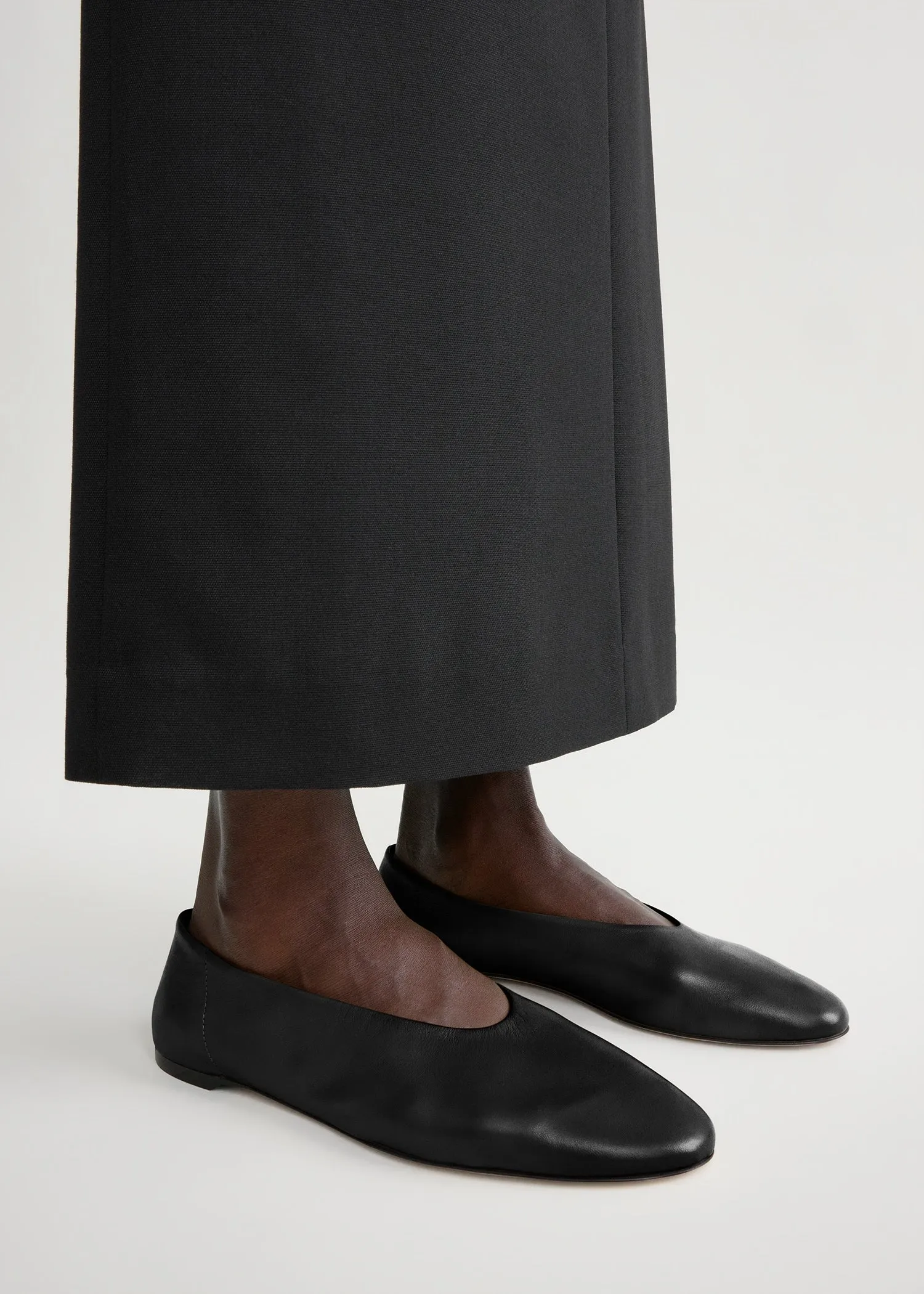 Slip nappa ballerinas black sold by Toteme product image thumbnail 3