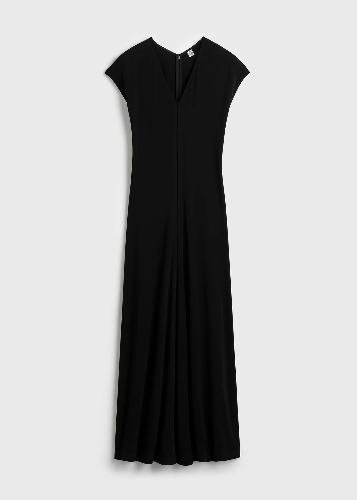 V-neck jersey dress black petite sold by Toteme product image thumbnail 5