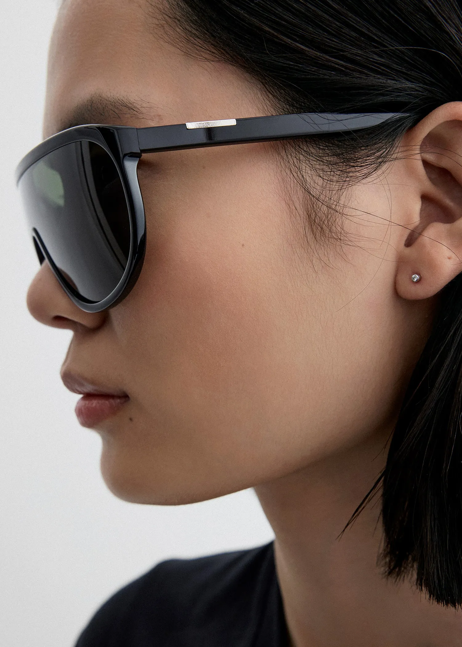 Shield aviator sunglasses black sold by Toteme product image thumbnail 3