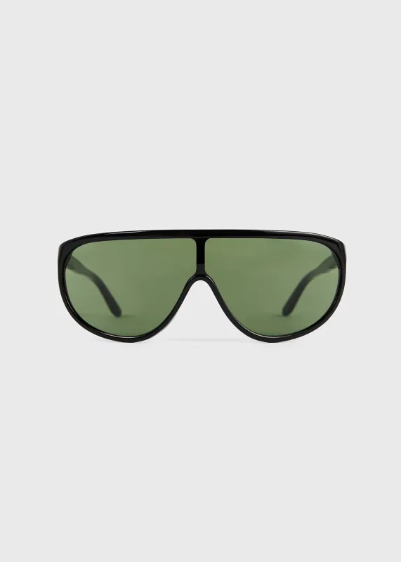 Shield aviator sunglasses black made by Toteme