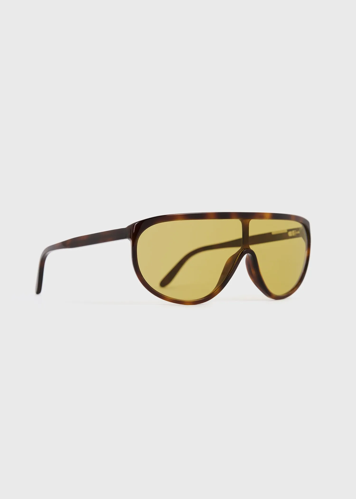 Shield aviator sunglasses dark havana sold by Toteme product image thumbnail 4
