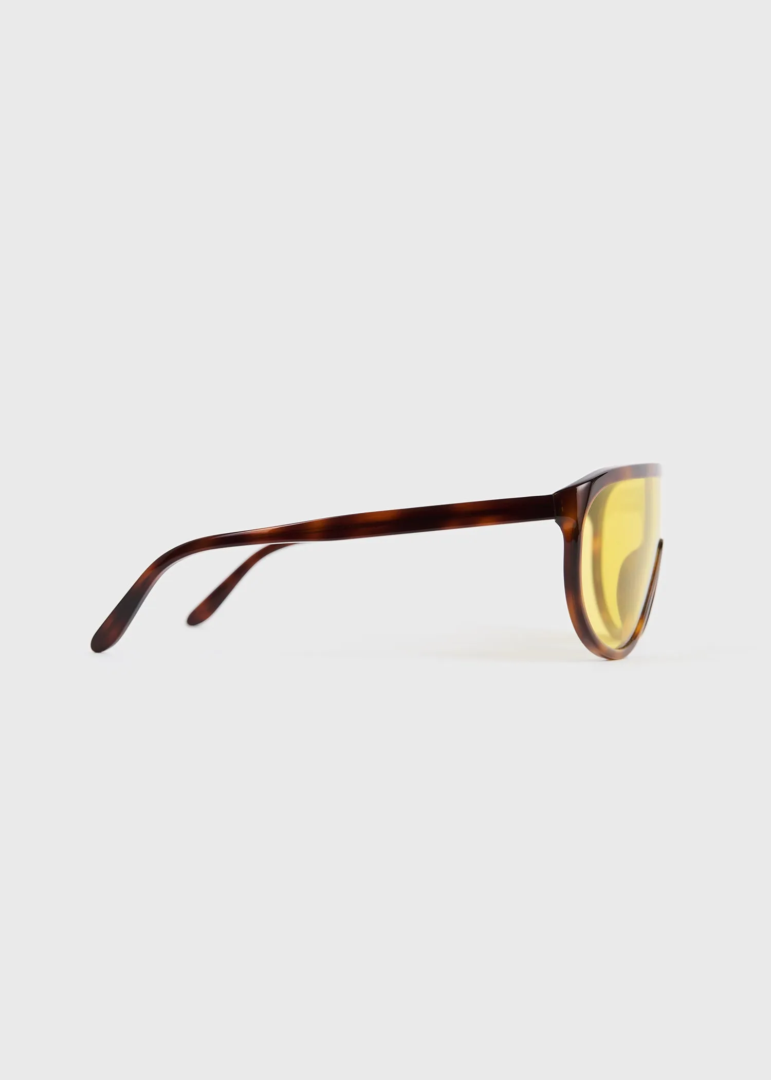 Shield aviator sunglasses dark havana sold by Toteme product image thumbnail 5