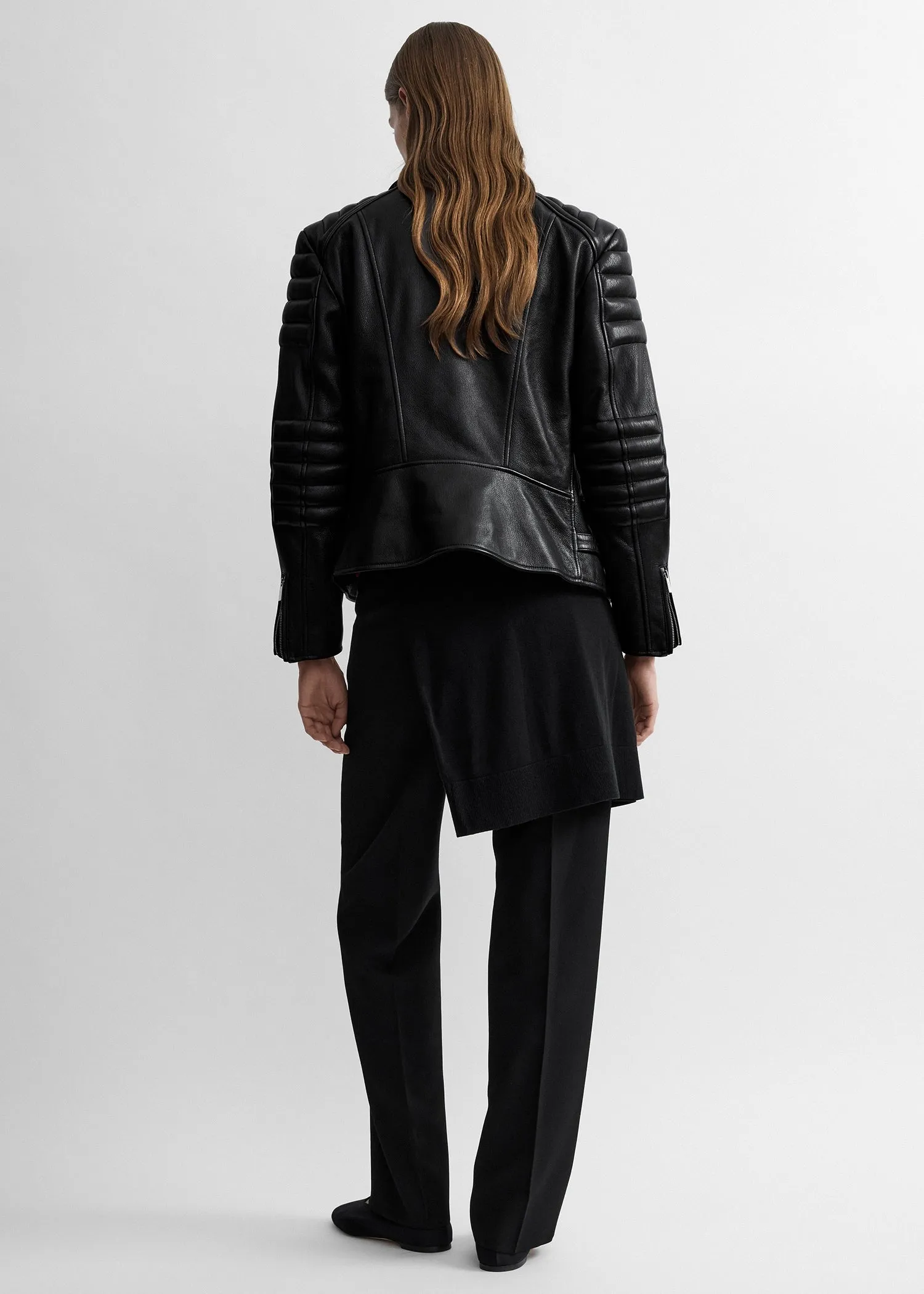 Leather biker black sold by Toteme product image thumbnail 3