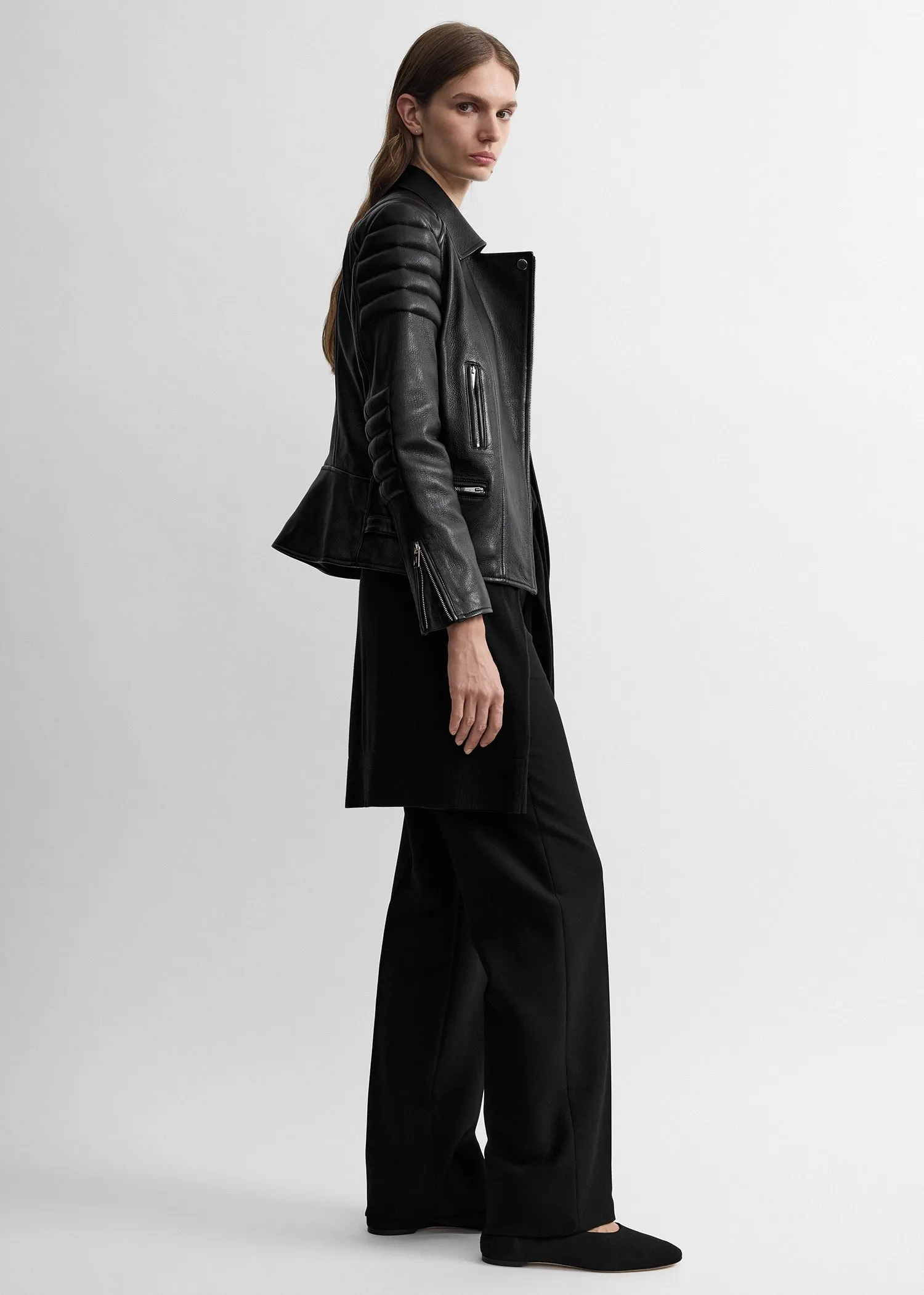 Leather biker black sold by Toteme product image thumbnail 2