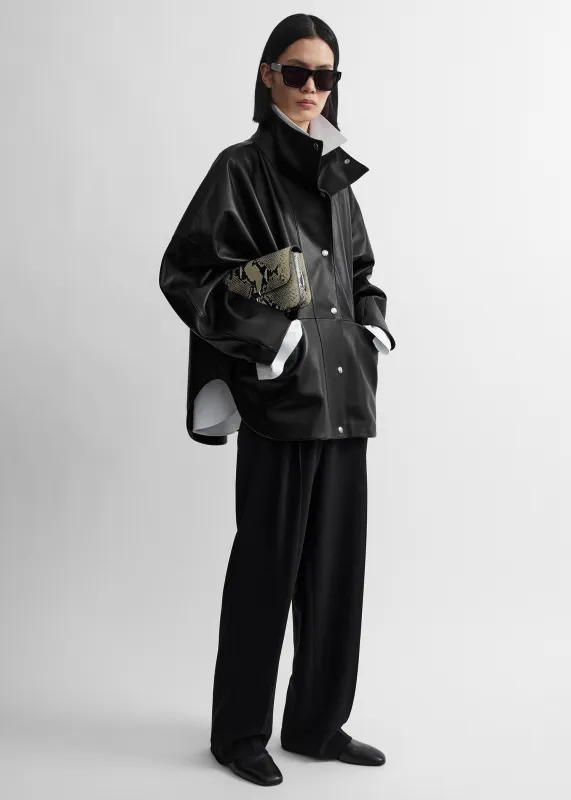 Nappa parachute jacket black made by Toteme
