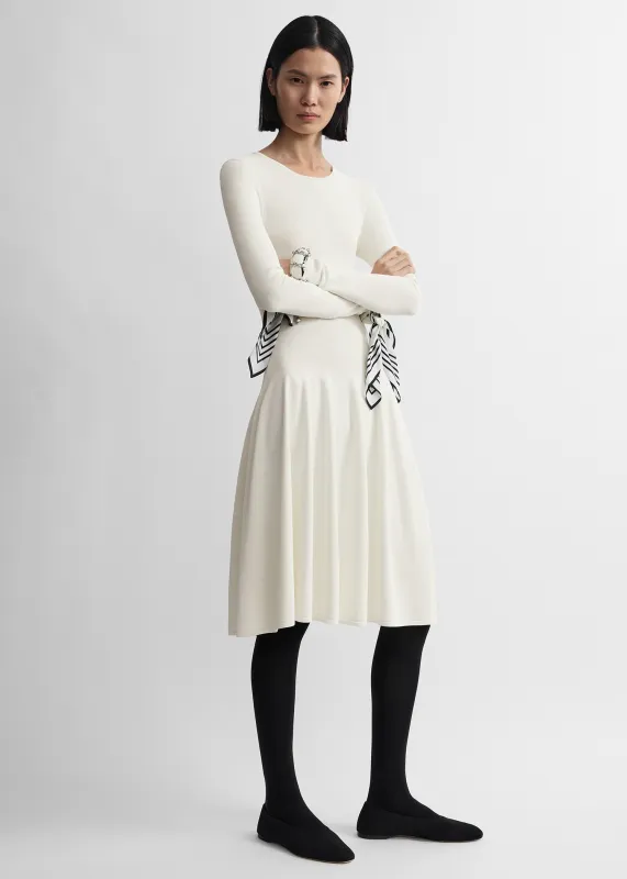 Sculpted knit dress off-white made by Toteme