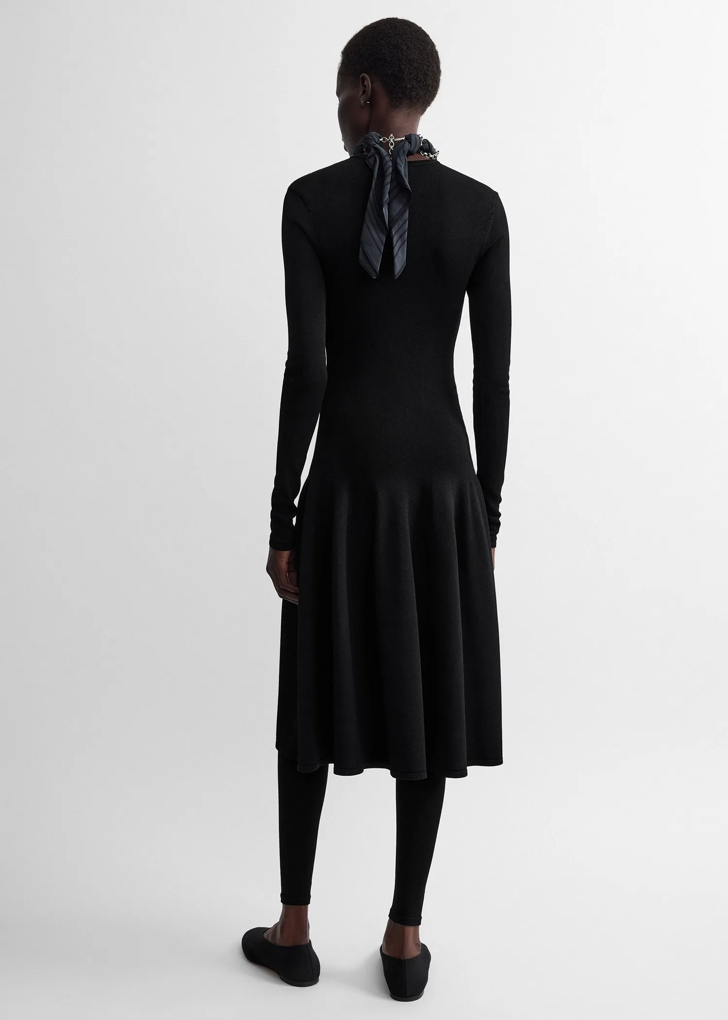 Sculpted knit dress black sold by Toteme product image thumbnail 3