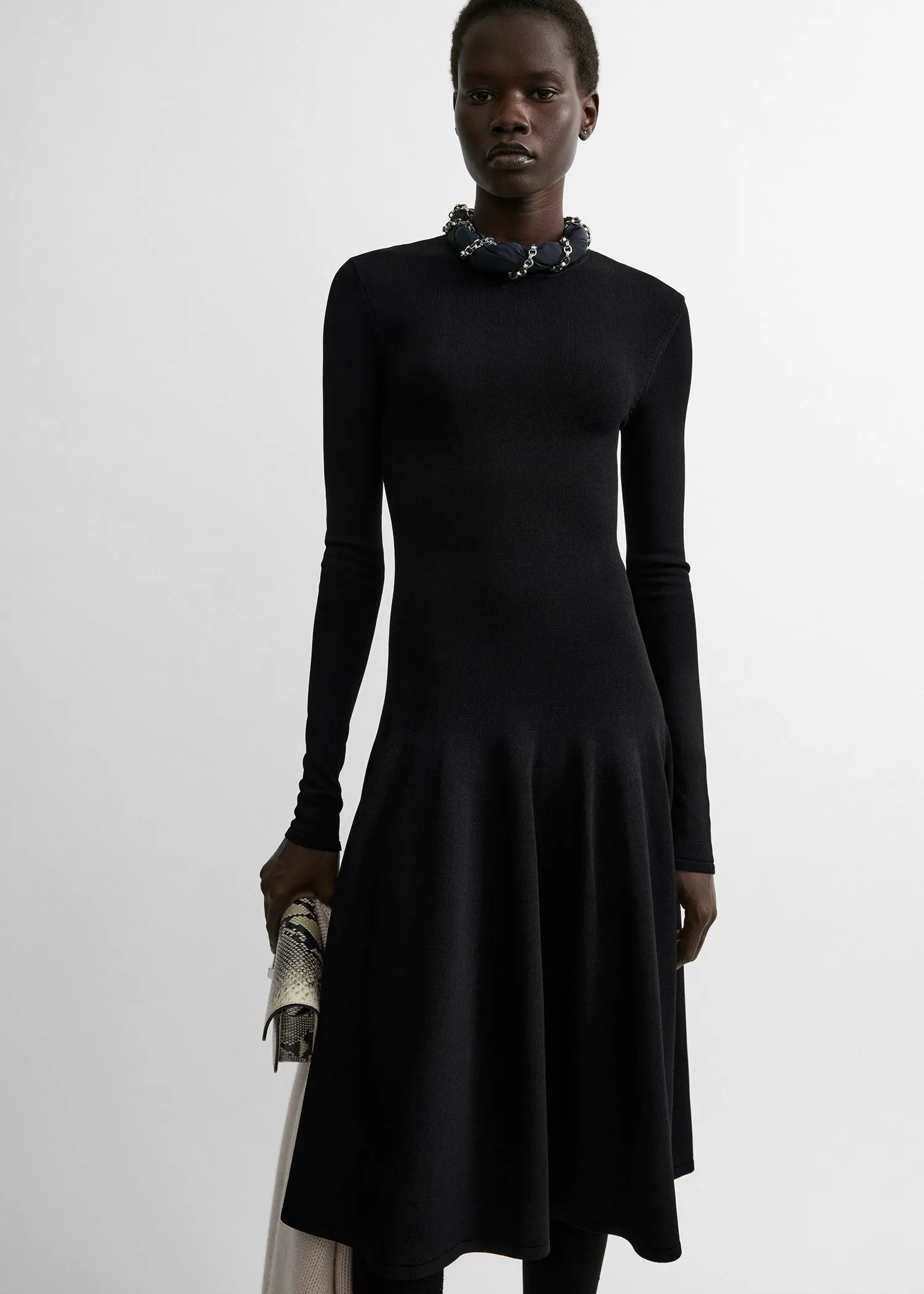 Sculpted knit dress black sold by Toteme product image thumbnail 4