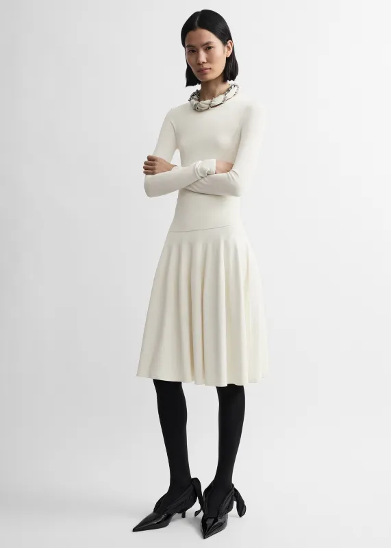 Ribbed waist skirt off-white made by Toteme