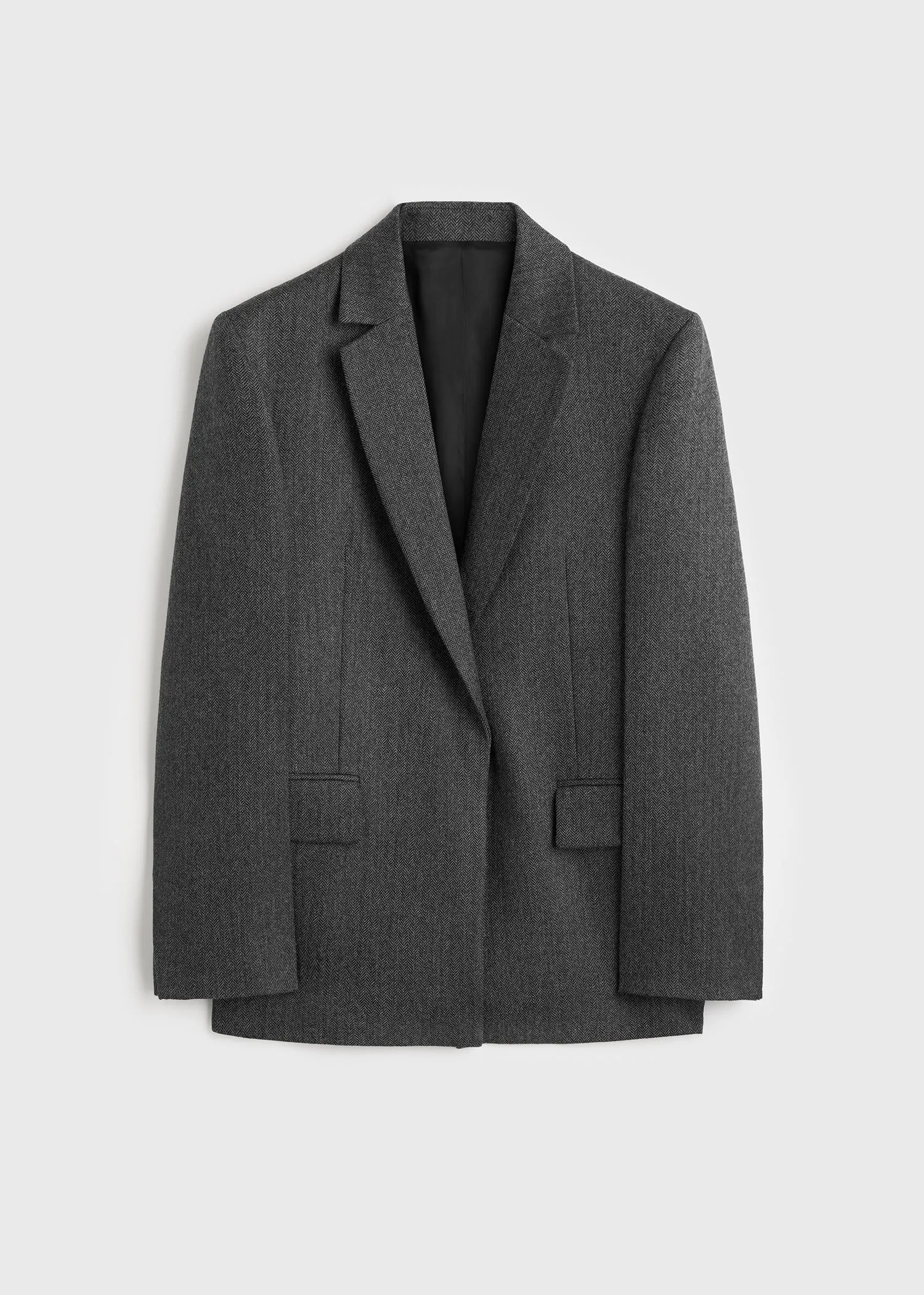 Herringbone blazer grey melange sold by Toteme product image thumbnail 5