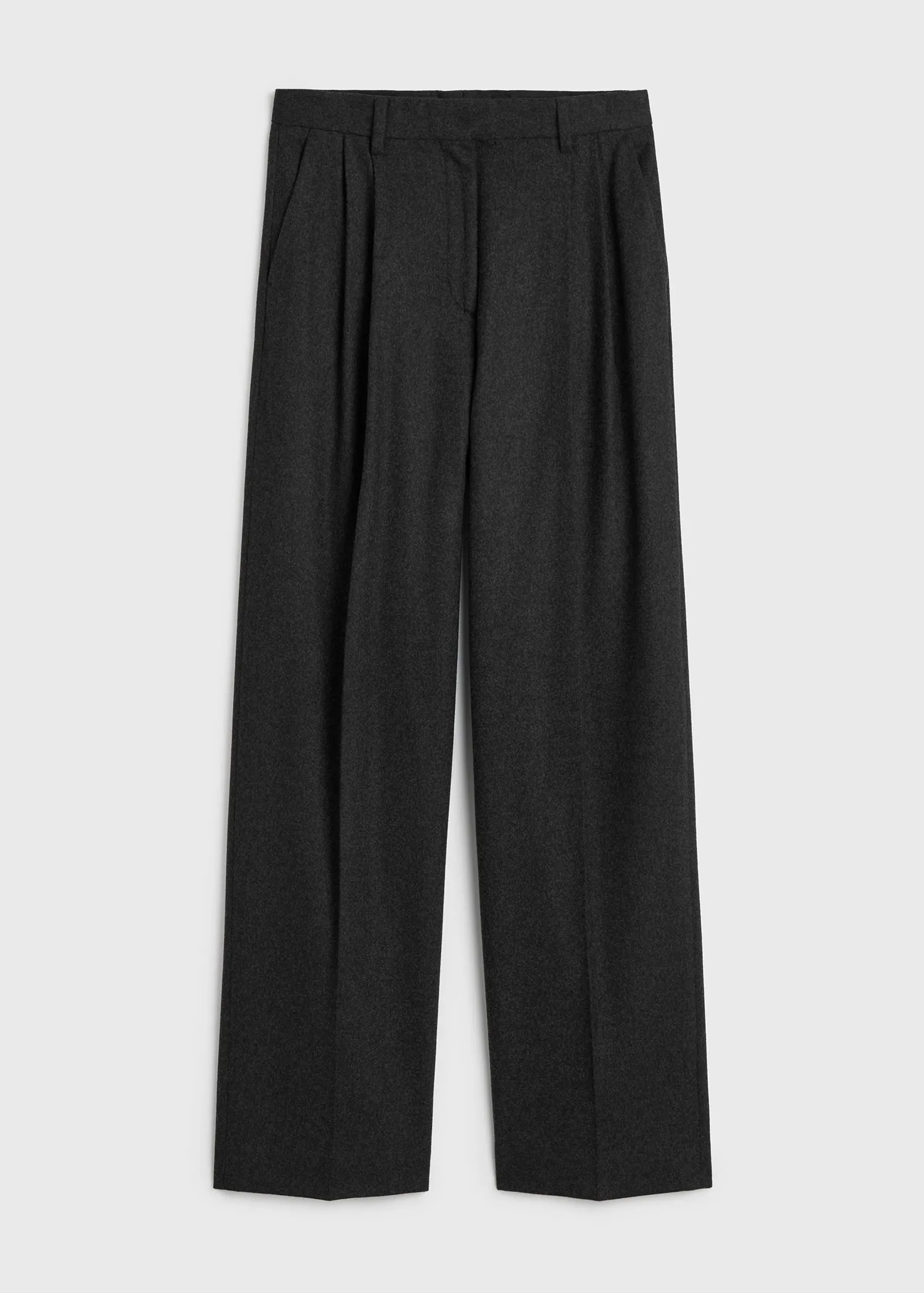 Herringbone double-pleat trousers grey melange sold by Toteme product image thumbnail 5